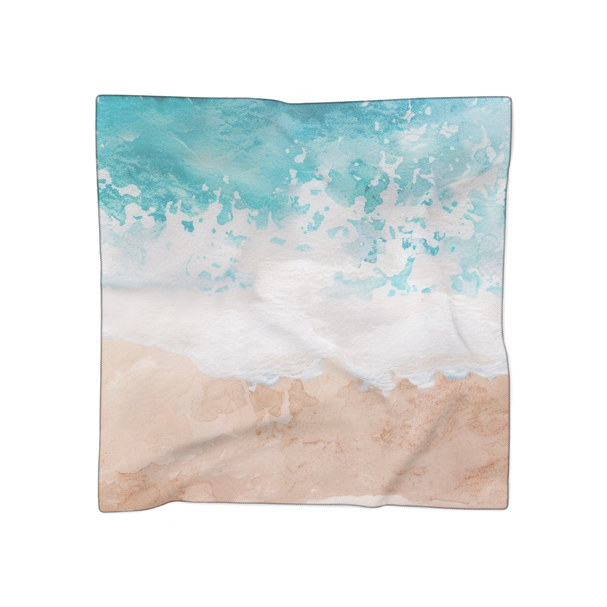 Seashore Poly Scarf, Artsulli - Art is Long, Life is Short, Accessories, Color, Poly voile, Size, 25" × 25", , , 99005264469890186569