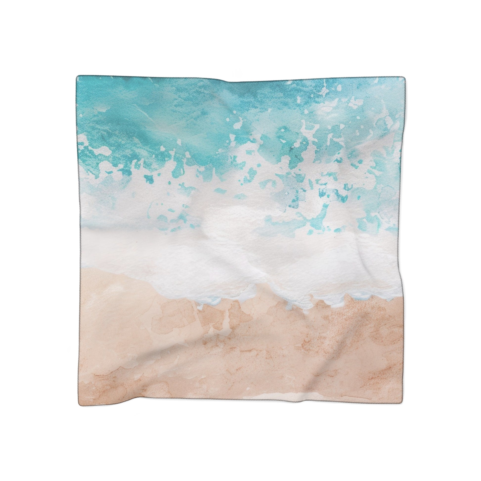 Seashore Poly Scarf, Artsulli - Art is Long, Life is Short, Accessories, Color, Poly chiffon, Size, 25" × 25", , , 23127400116110961155