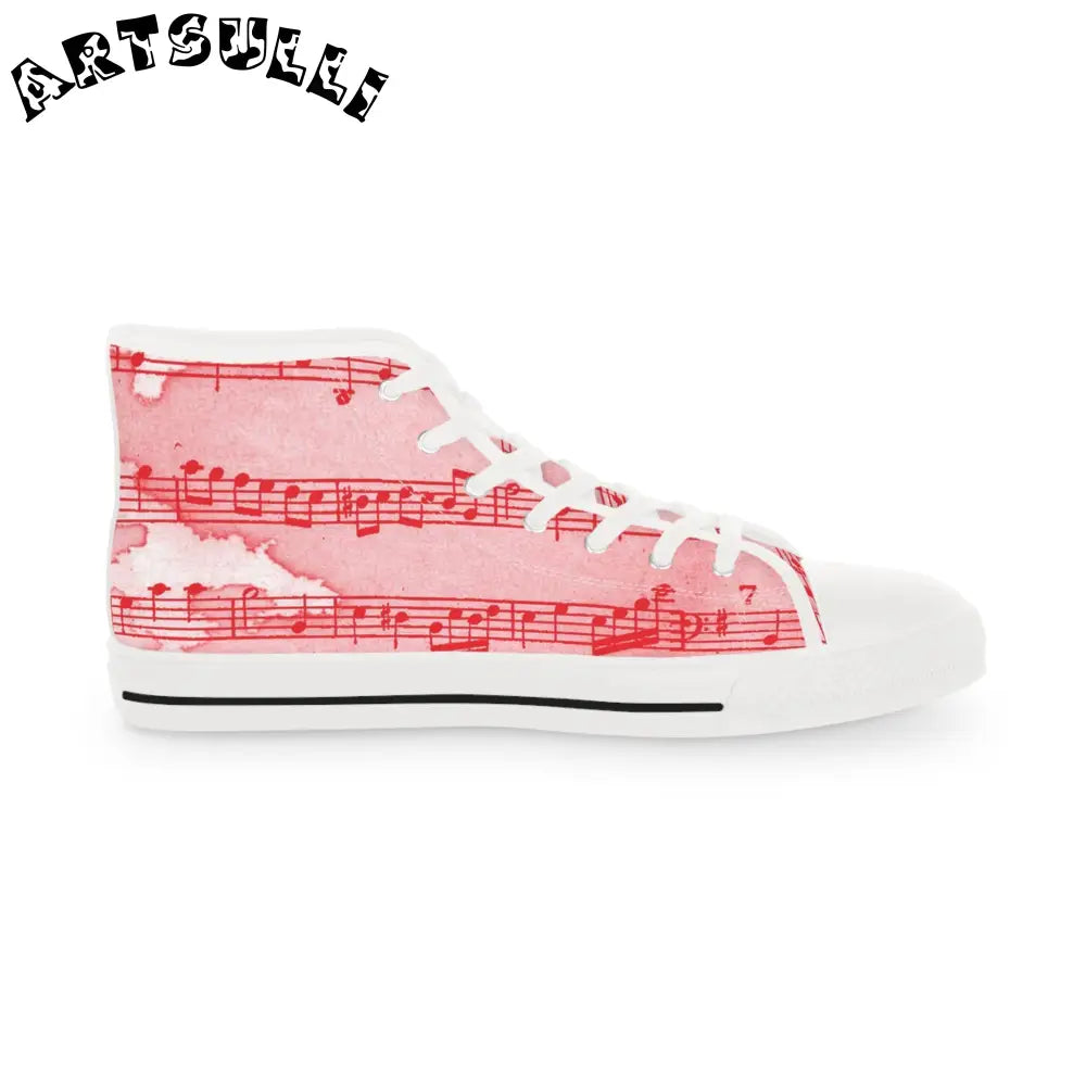 JAKKOUTTHEBXX Pink Music Notes High-Top Sneakers 2025