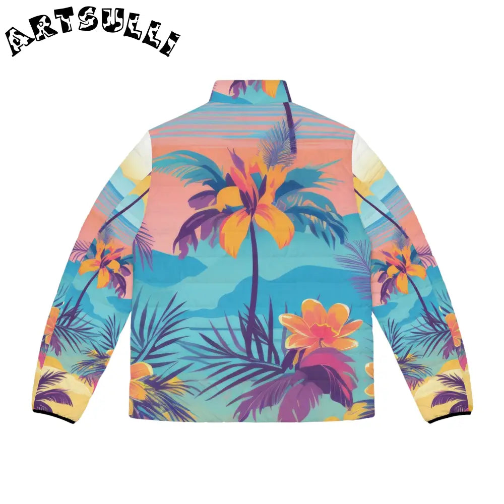 JAKKOUTTHEBXX Sunset Paradise Men’s Puffer Jacket (AOP)