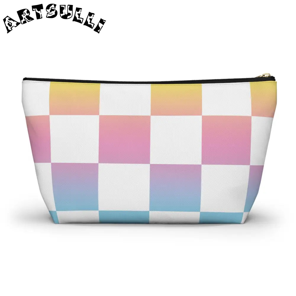 JAKKOUTTHEBXX Vaporwave Check Accessory Pouch w T-bottom