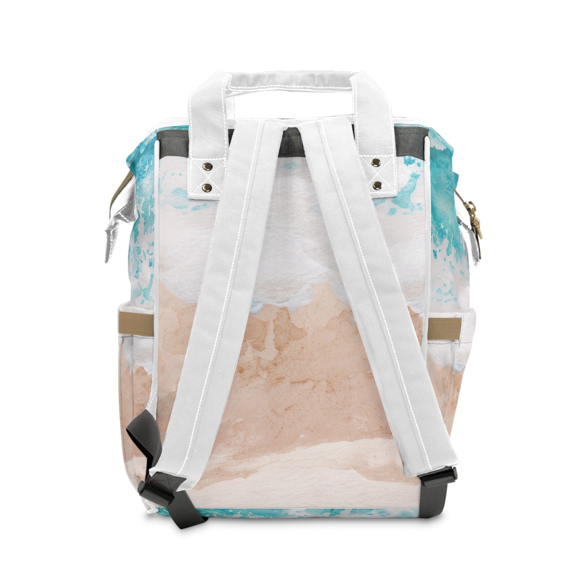 Seashore Multifunctional Diaper Backpack, Artsulli - Art is Long, Life is Short, Bags, , , , , , , 