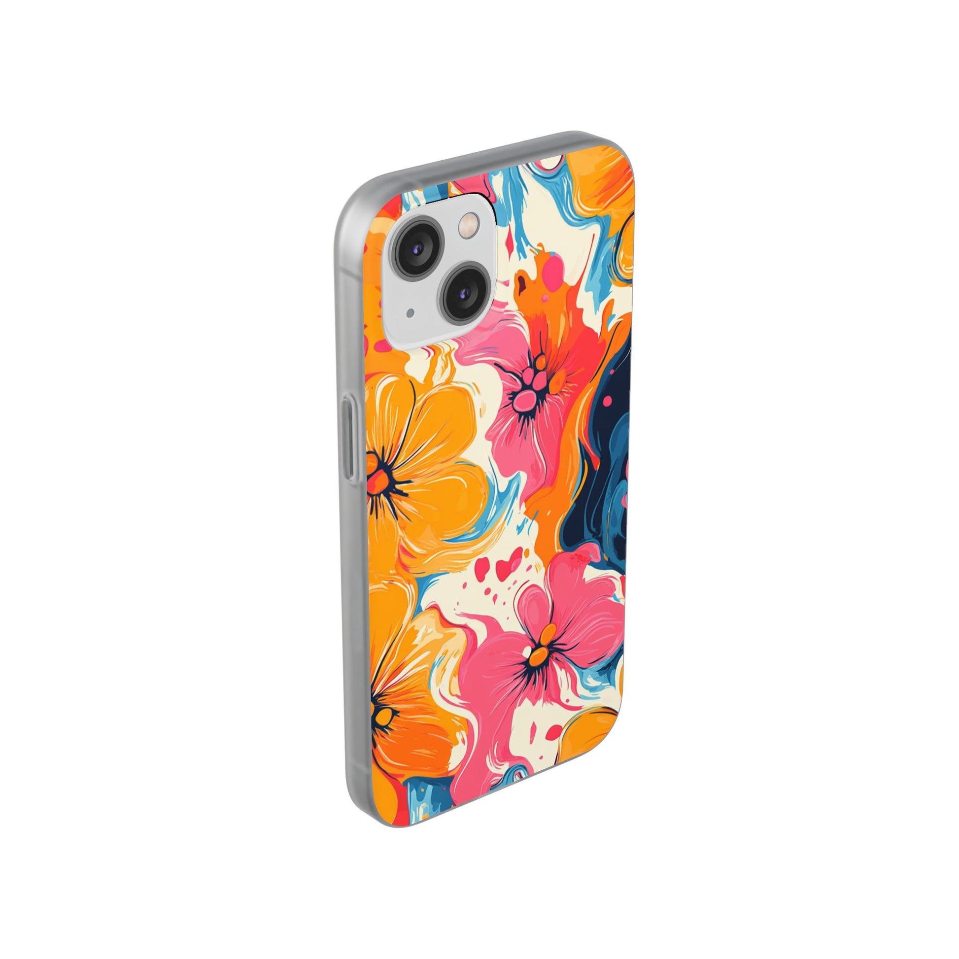 Vibrant Abstract Floral Flexi Case, Artsulli - Art is Long, Life is Short, Phone Case, , , , , , , 