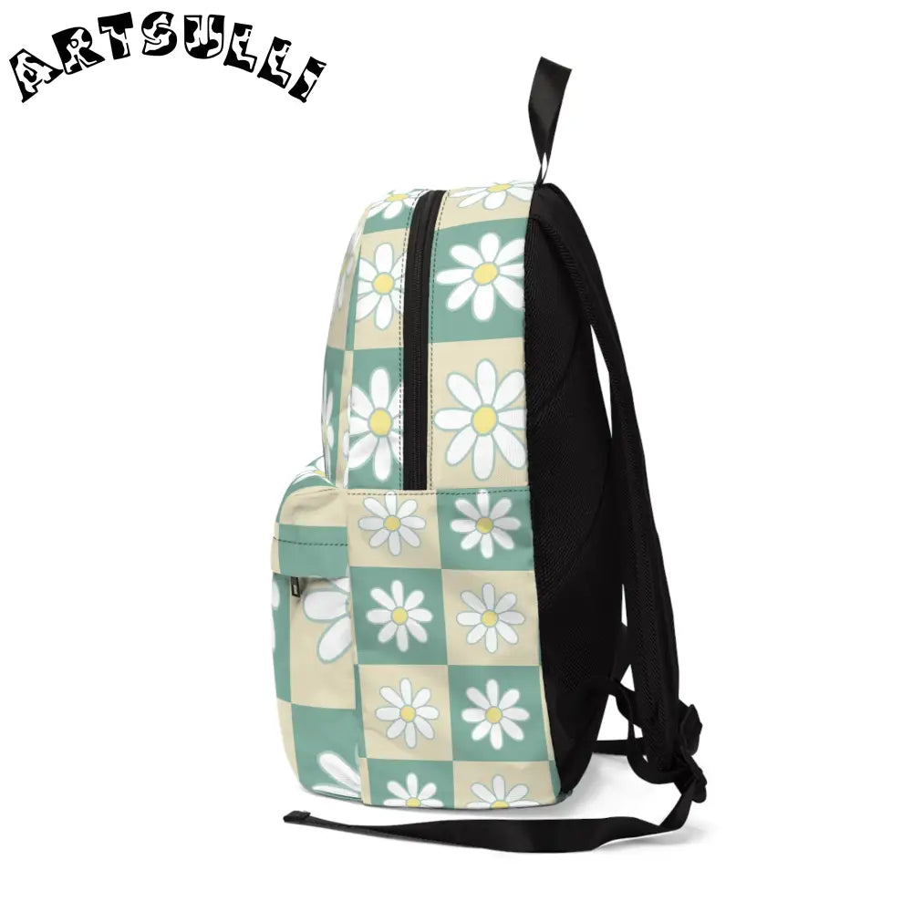 JAKKOUTTHEBXX Retro Daisy Grid Unisex Classic Backpack JAKKOUTTHEBXX