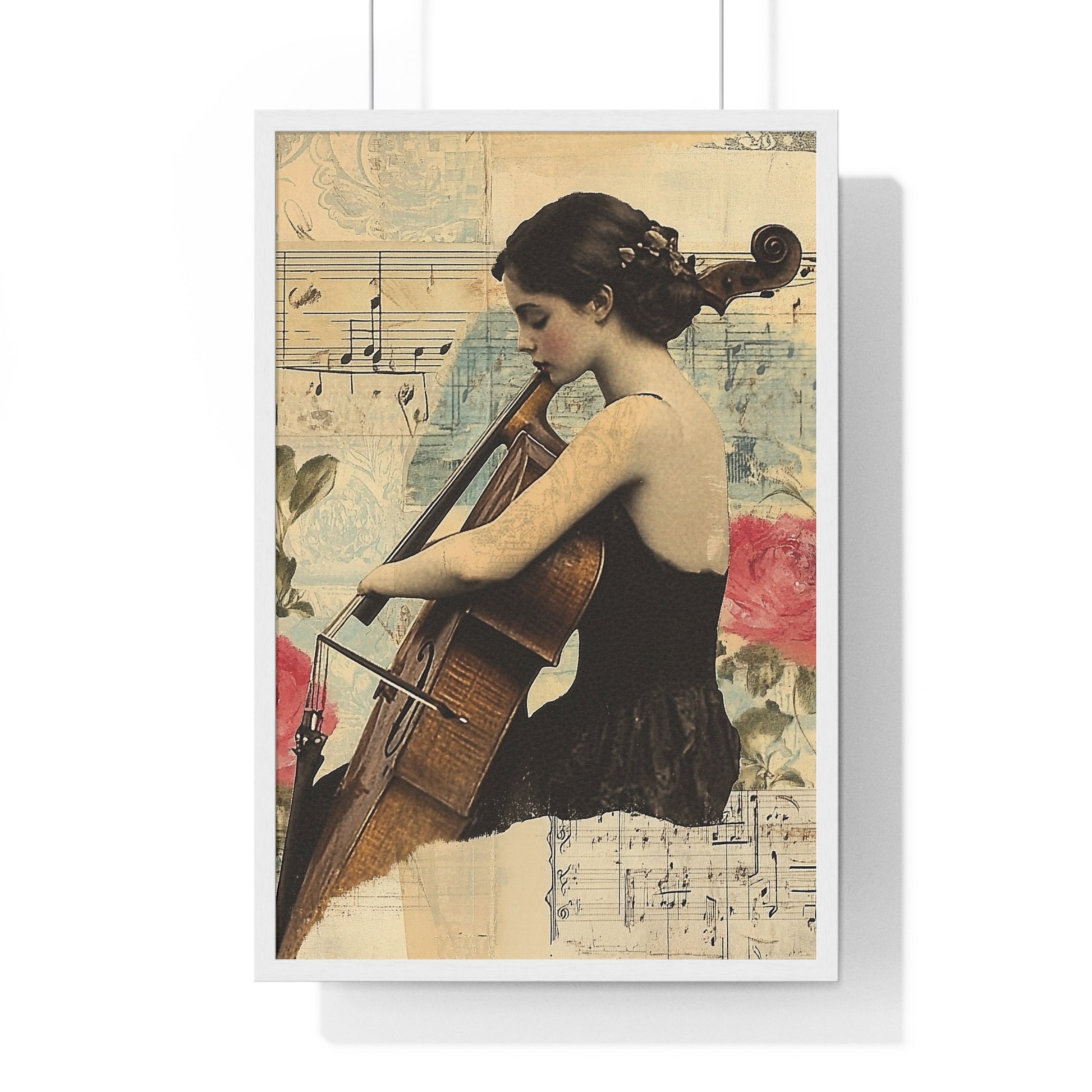 Vaporwave Type Beat Girl Vertical Framed Poster, Artsulli - Art is Long, Life is Short, Poster, Size, 20" x 30", Color, White, , , 17007723279166492369