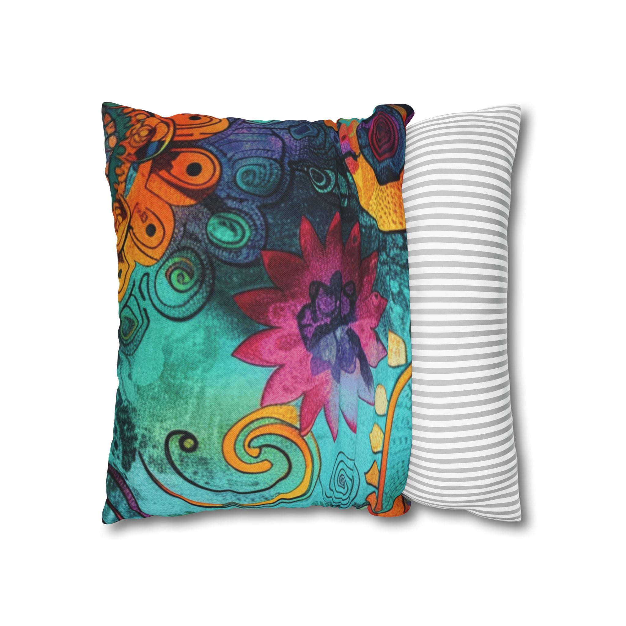 Spun Polyester Square Pillowcase