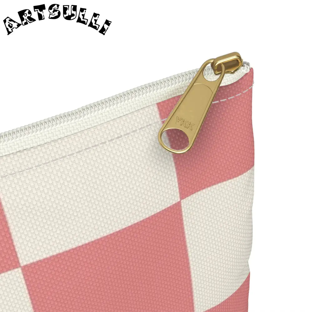 JAKKOUTTHEBXX Retro Checkered Grassland Sprites Accessory Pouch