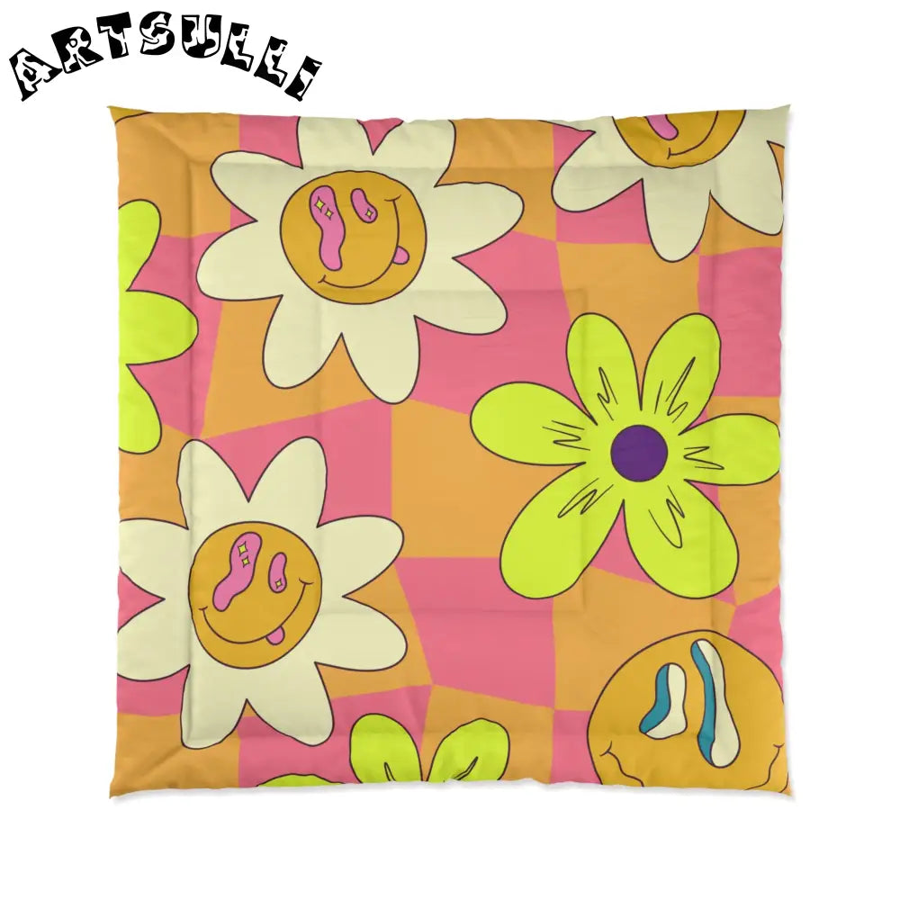 JAKKOUTTHEBXX Trippy Sour Face Rave Comforter JAKKOUTTHEBXX Artsulli