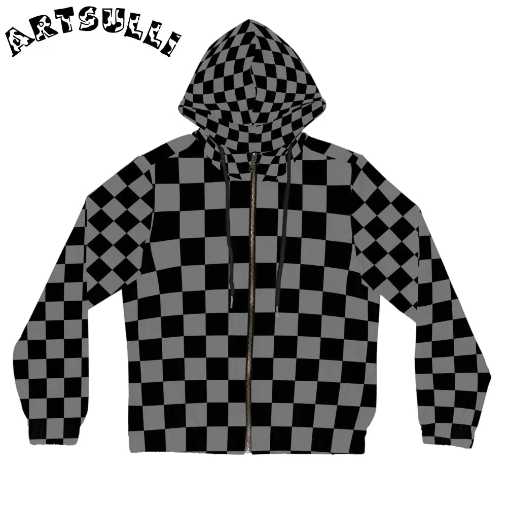 8K Void Surfer Women’s Full-Zip Hoodie (AOP), Artsulli - Art is Long, Life is Short, All Over Prints, Size, XS, Color, Black, , , 15649036768489052831