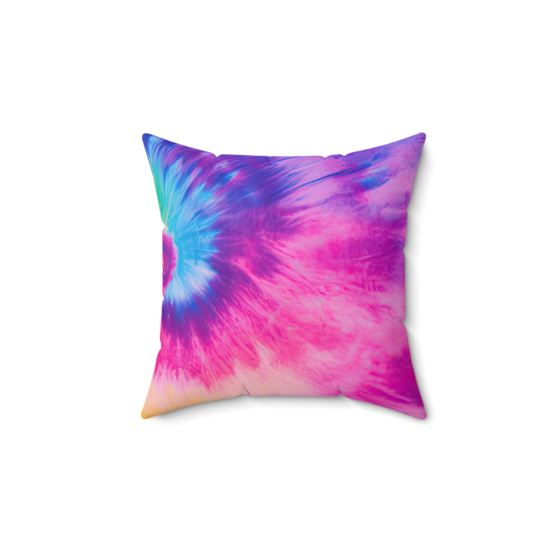 Psychedelic Tie Dye Spun Polyester Square Pillow, Artsulli - Art is Long, Life is Short, Home Decor, , , , , , , 