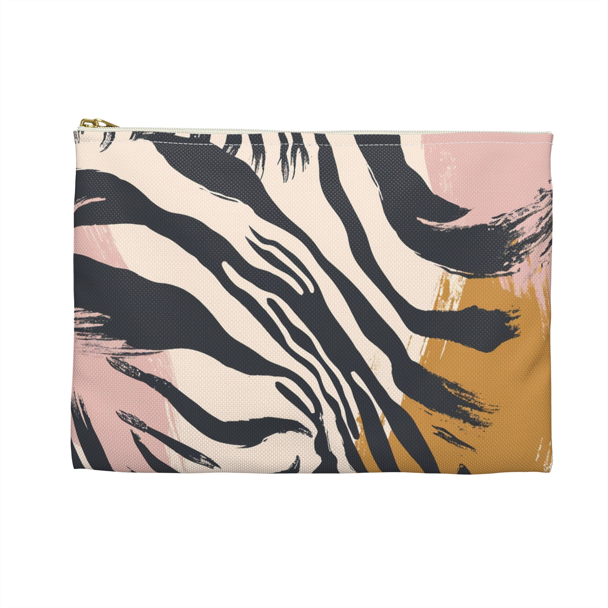 Zebra Brush Strokes Accessory Pouch, Artsulli - Art is Long, Life is Short, Bags, , , , , , , 