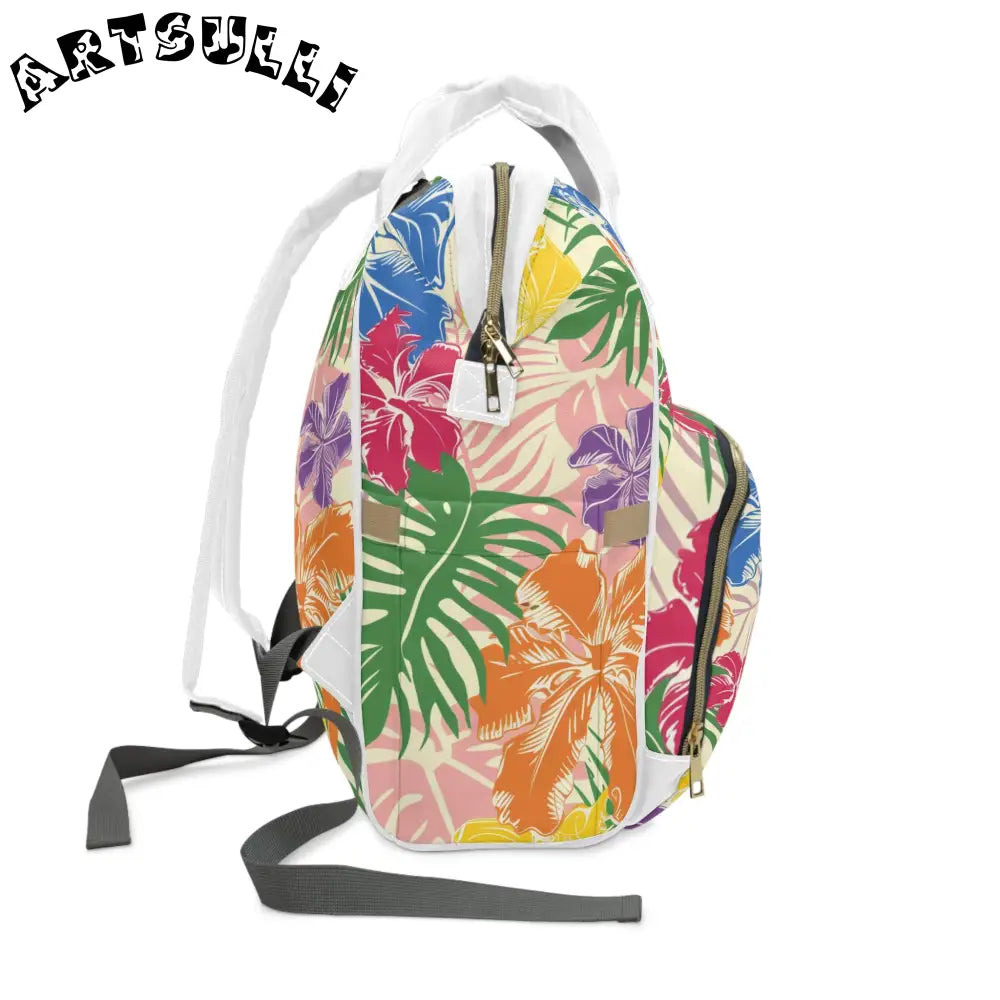 JAKKOUTTHEBXX Tropical Floral Diaper Backpack 2025