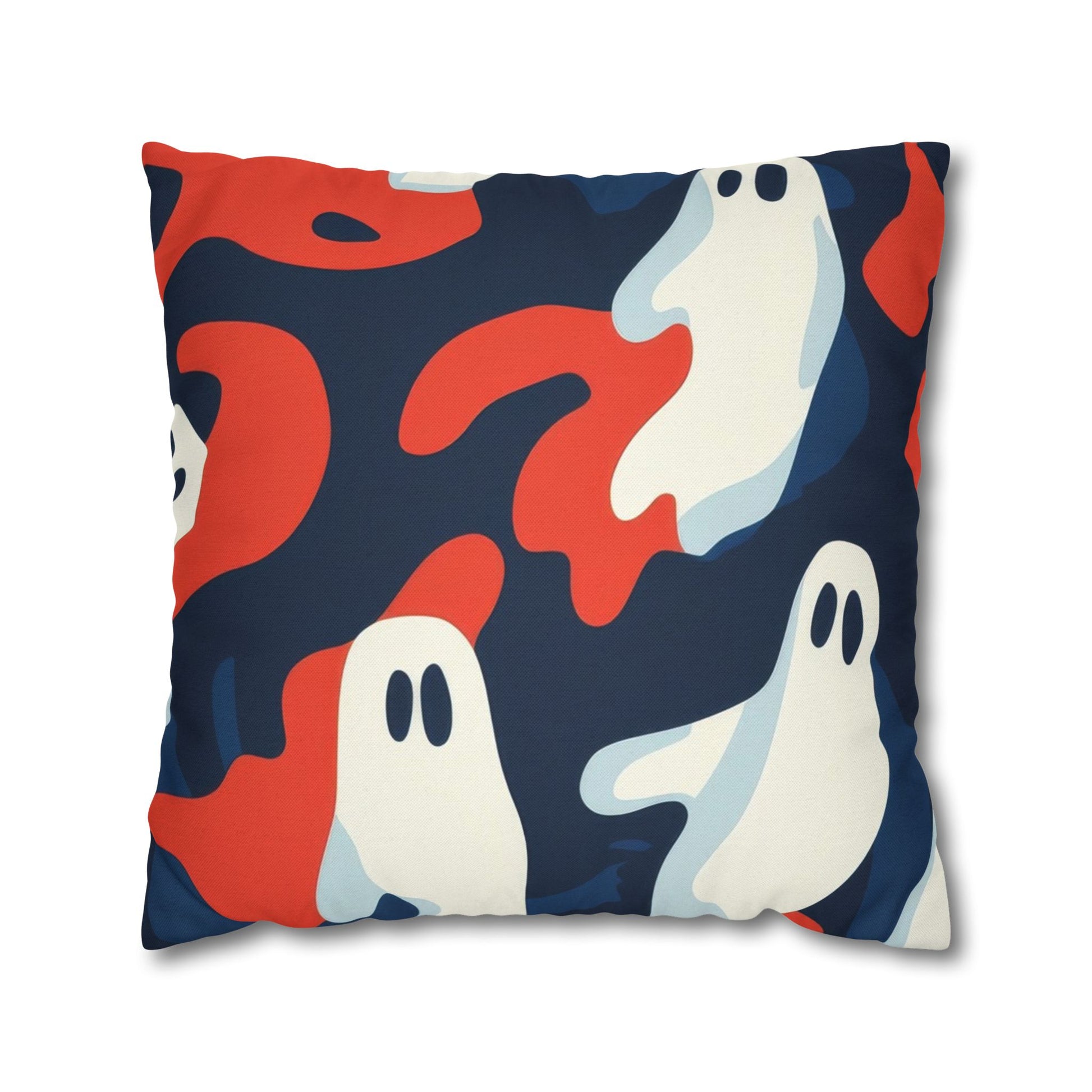 Camo Ghosts Spun Polyester Square Pillowcase, Artsulli - Art is Long, Life is Short, Home Decor, Size, 20" × 20", , , , , 15713339009273