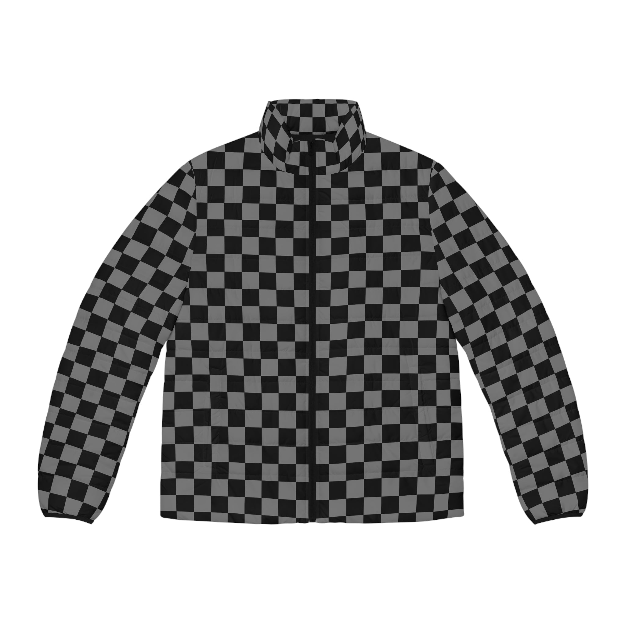 8K Void Surfer Men's Puffer Jacket (AOP), Artsulli - Art is Long, Life is Short, All Over Prints, Size, S, Color, Black zipper, , , 10275796736900217865