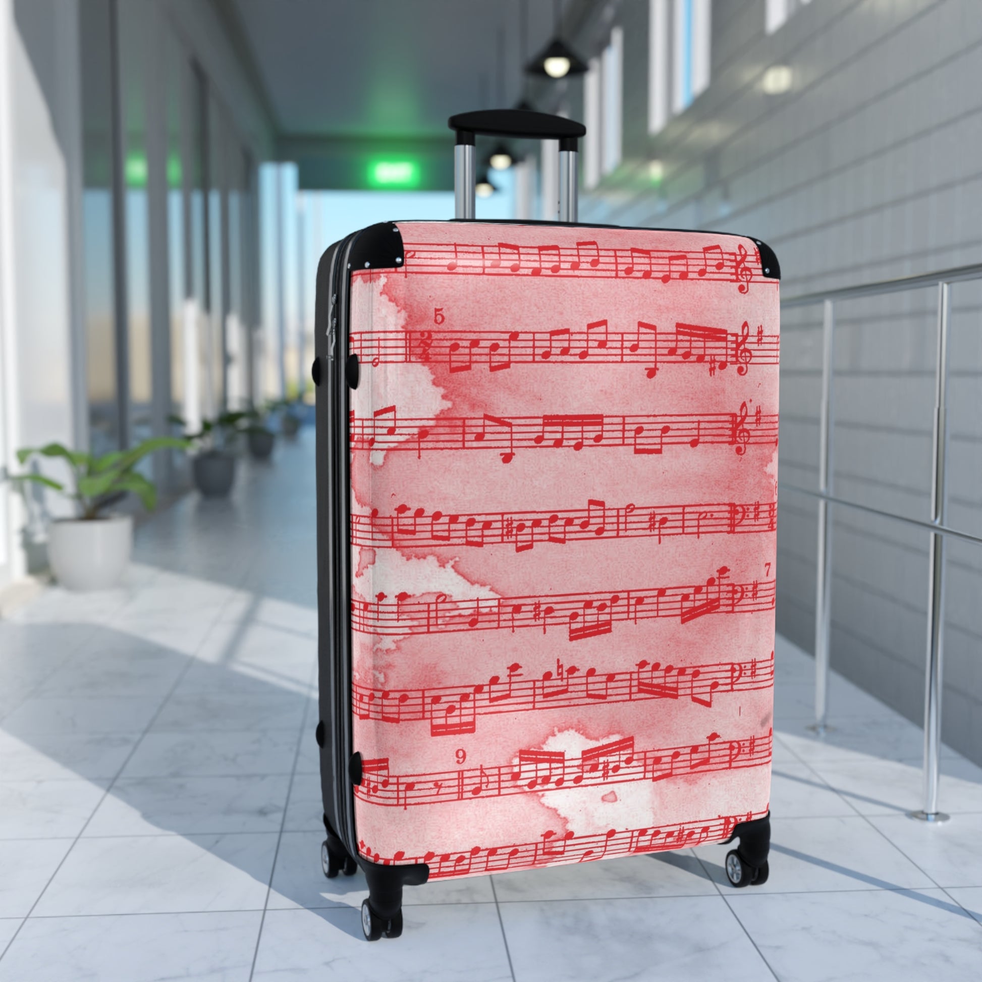Drip Spill Type Beat Sheet Music Red Suitcase, Artsulli - Art is Long, Life is Short, Bags, , , , , , , 
