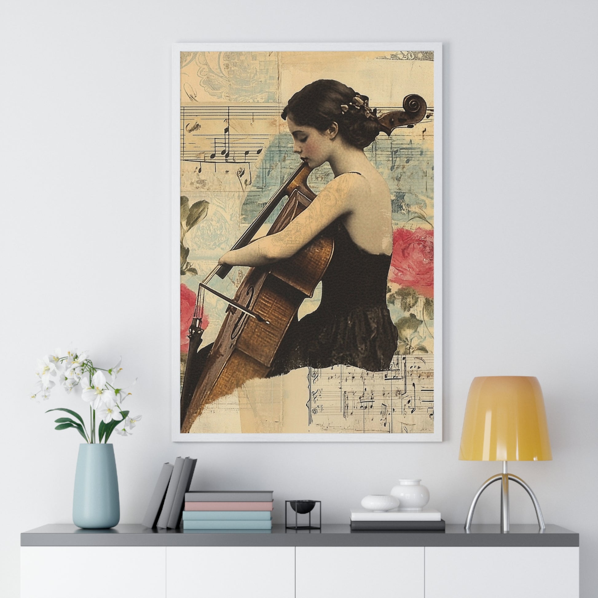 Vaporwave Type Beat Girl Vertical Framed Poster, Artsulli - Art is Long, Life is Short, Poster, , , , , , , 