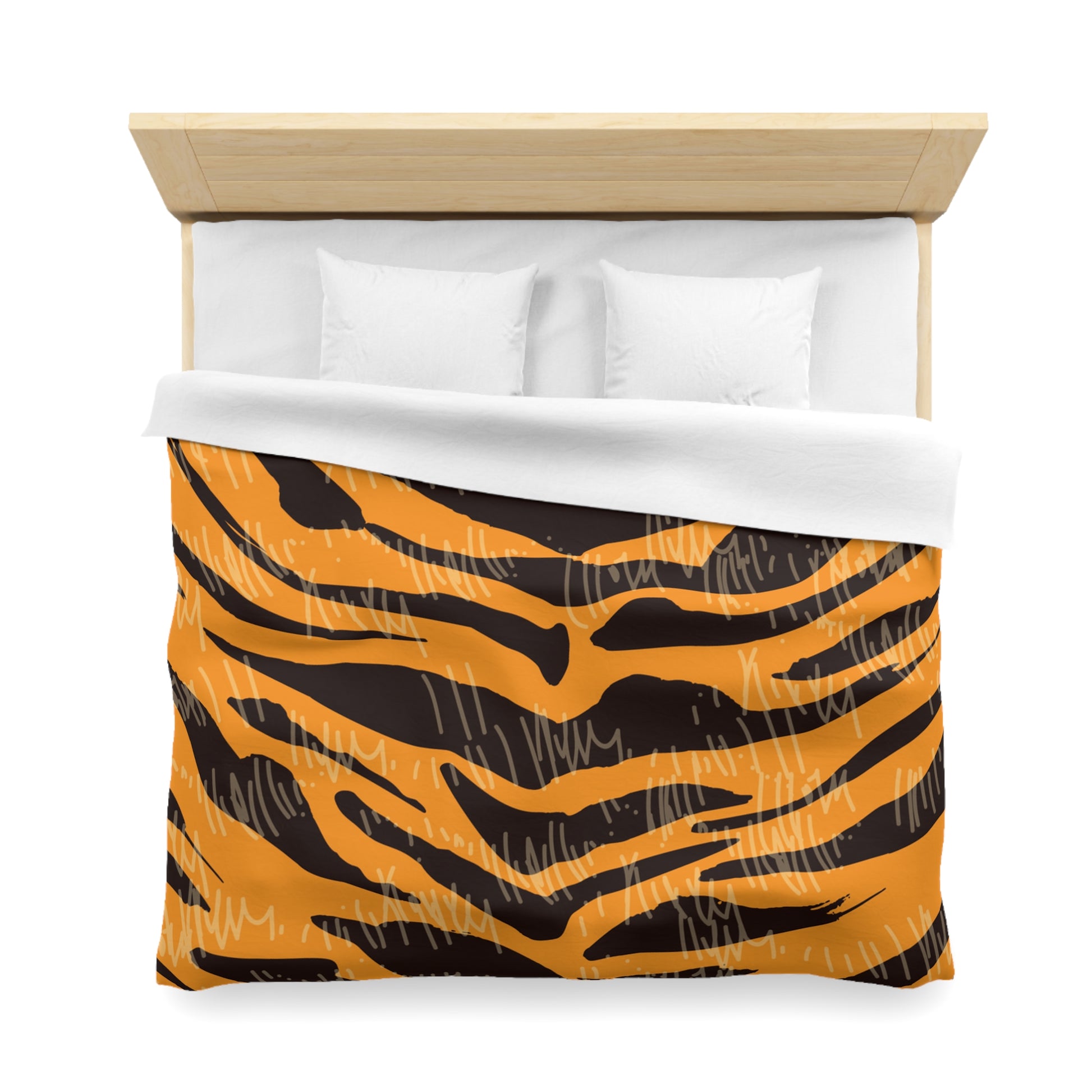 Tiger Scratches Orange & Black Microfiber Duvet Cover, Artsulli - Art is Long, Life is Short, Home Decor, , , , , , , 