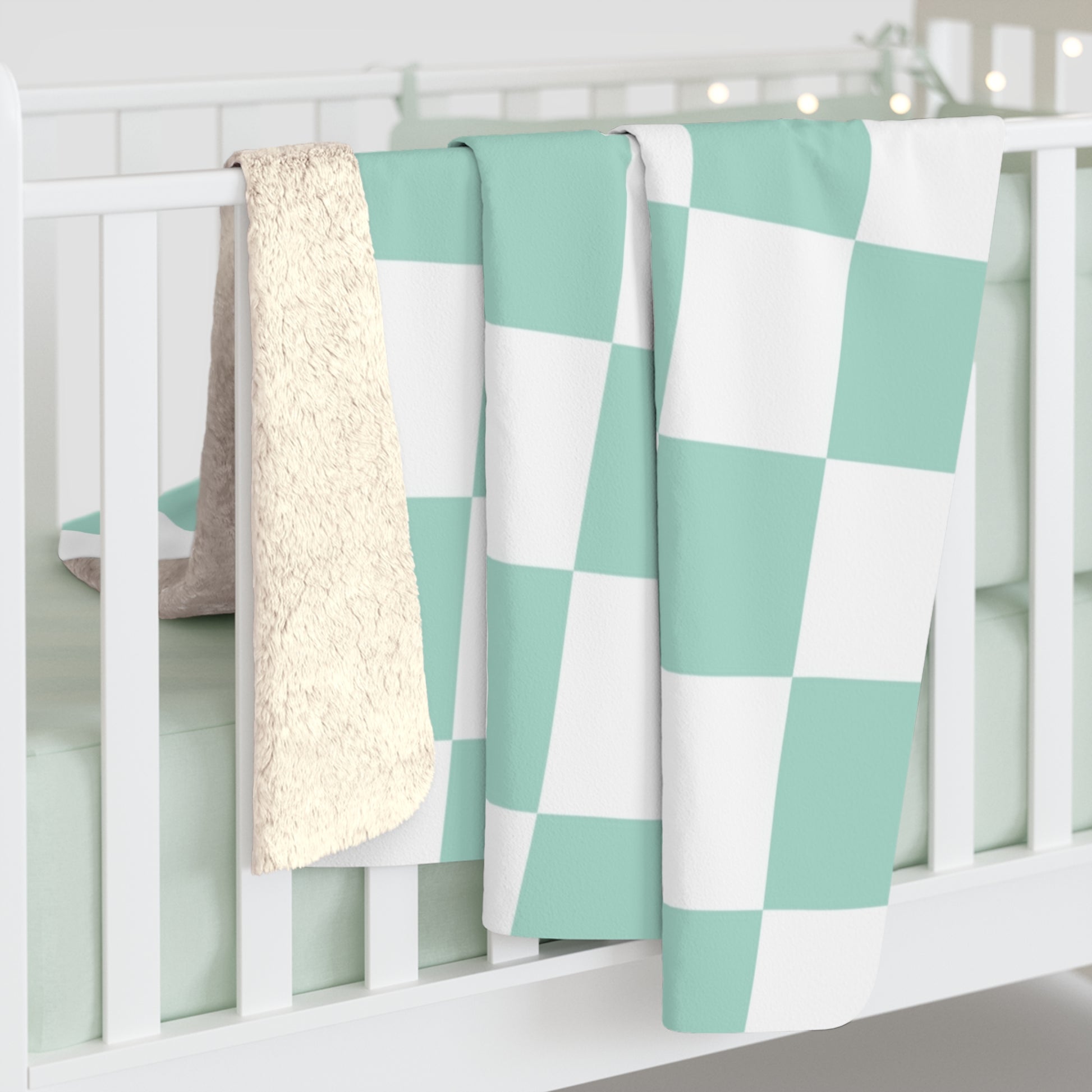Chessboard Sherpa Fleece Blanket, Artsulli - Art is Long, Life is Short, Home Decor, , , , , , , 