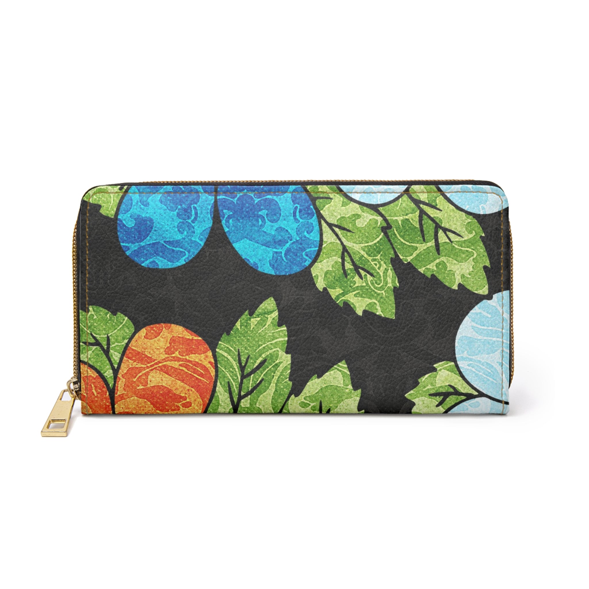 Groovy Black Floral Kl Zipper Wallet, Artsulli - Art is Long, Life is Short, Accessories, Size, One size, Color, White, , , 30918086220461813664
