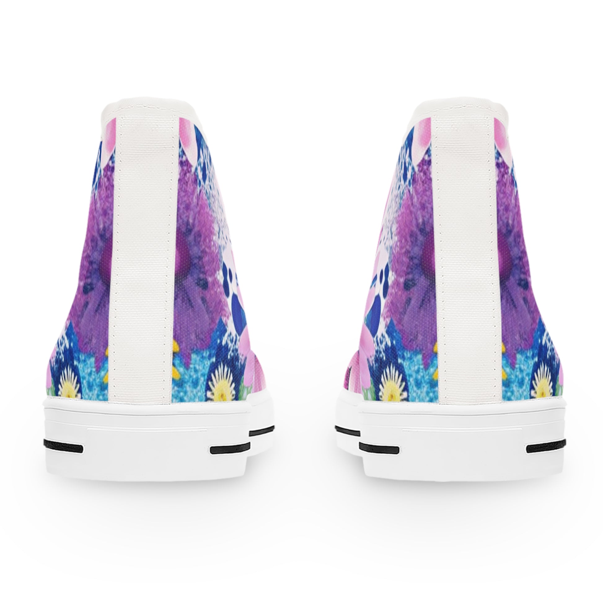Magical Flower Explosion Multi-Color Women's High Top Sneakers, Artsulli - Art is Long, Life is Short, Shoes, , , , , , , 