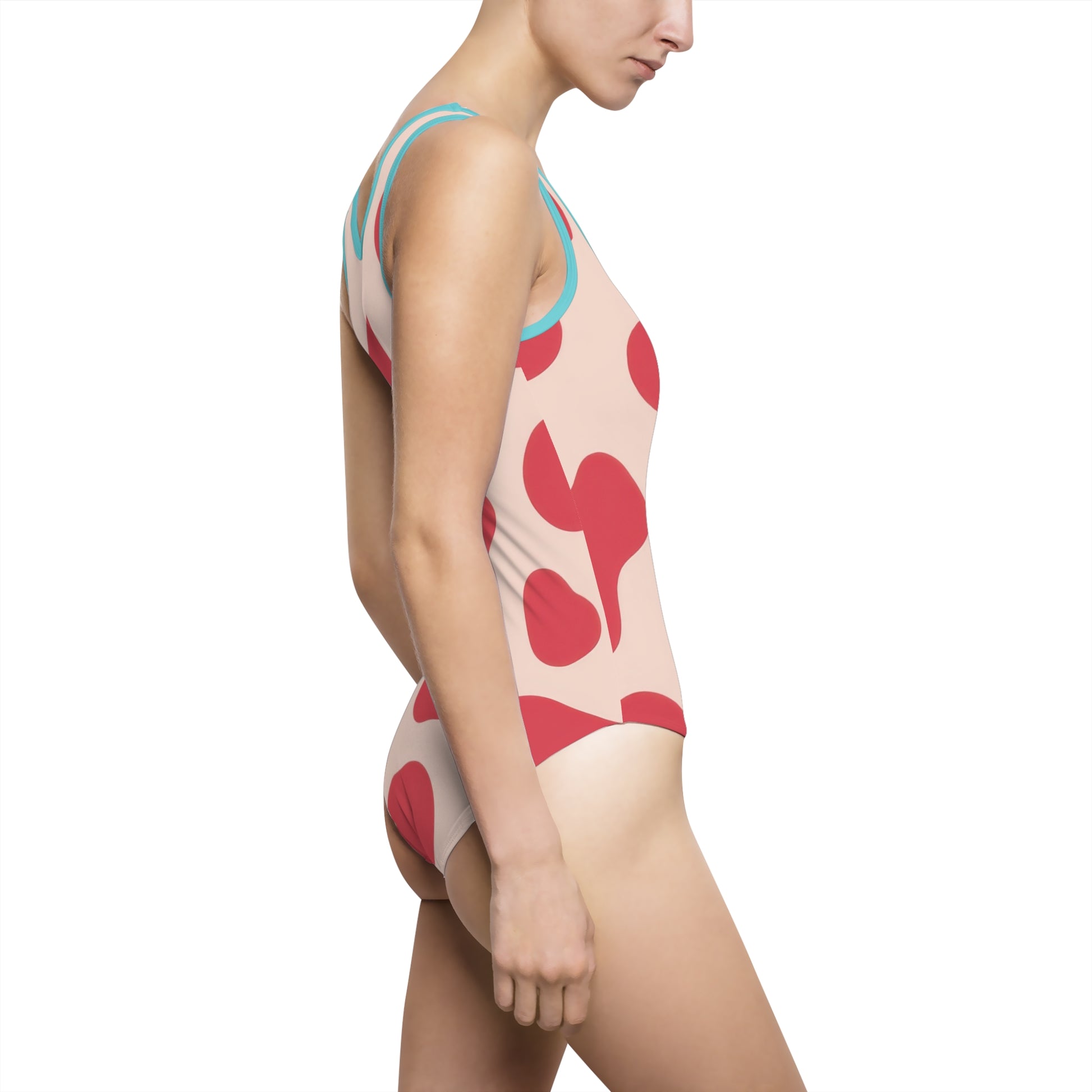 Red Jungle Cow Women's Classic One-Piece Swimsuit (AOP), Artsulli - Art is Long, Life is Short, All Over Prints, , , , , , , 