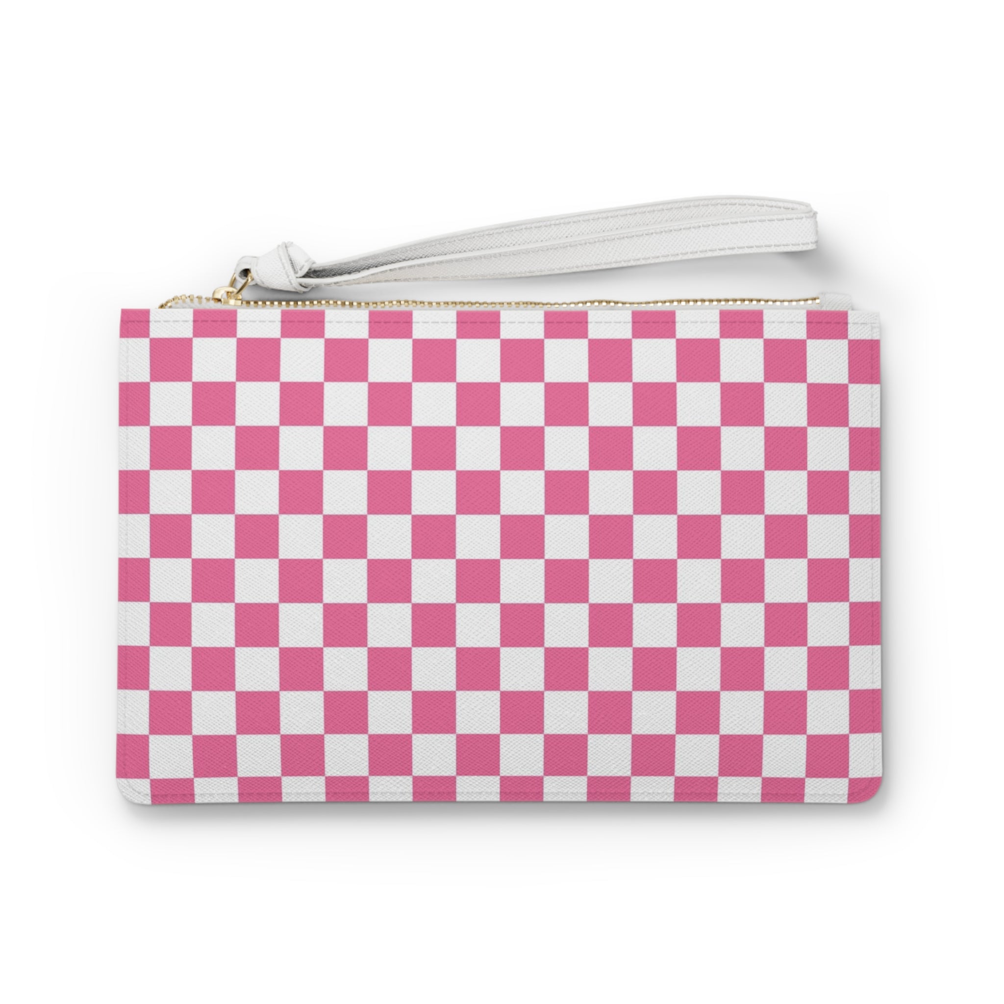 Yuyushiki Pink Check Clutch Bag, Artsulli - Art is Long, Life is Short, Bags, Size, One size, , , , , 79767553181620769795