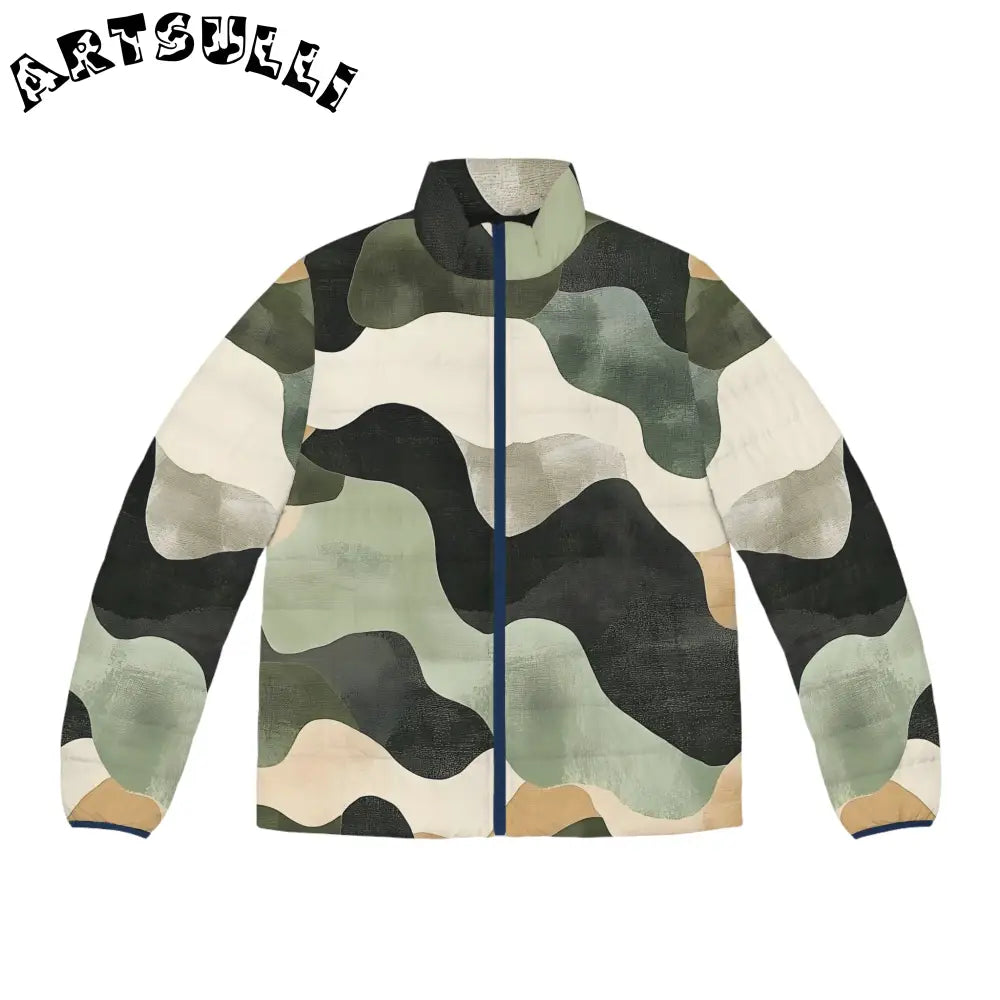 JAKKOUTTHEBXX Camouflage Puffer Jacket with Quilted Cuff Lining