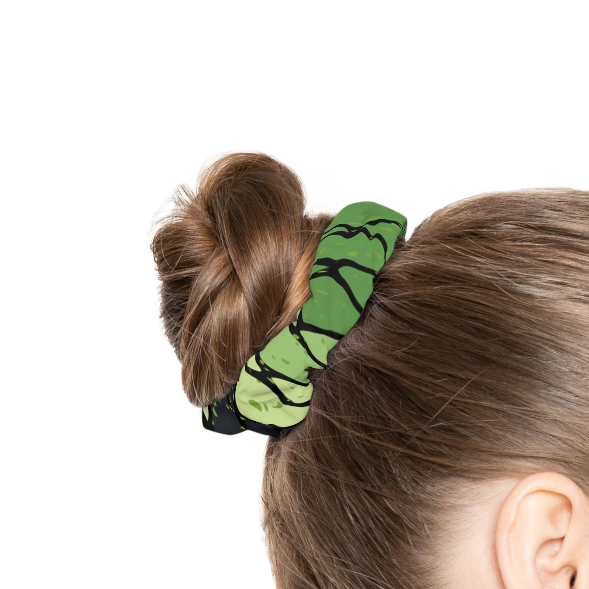 Snake Skin Green and Black Scrunchie, Artsulli - Art is Long, Life is Short, Accessories, , , , , , , 