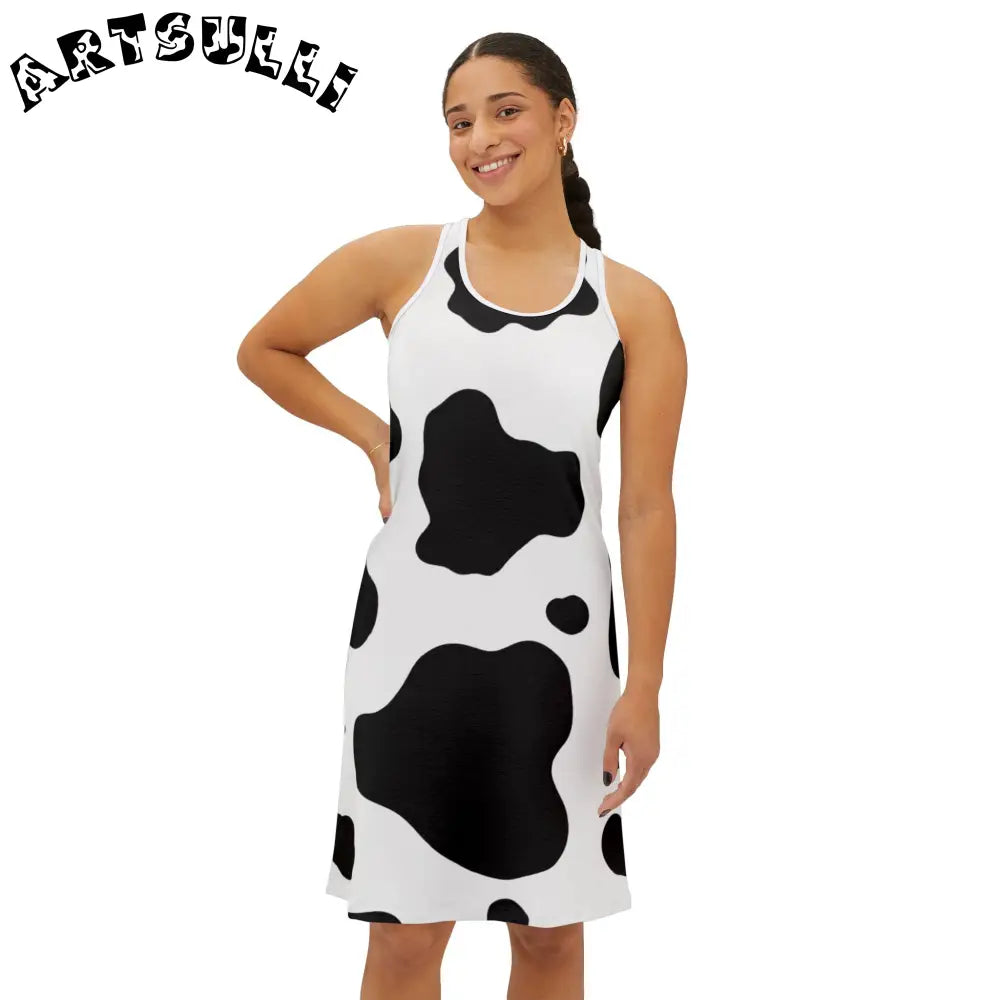 JAKKOUTTHEBXX Cow Print Tank Top Dress Comfortable Wearing Experience 2025