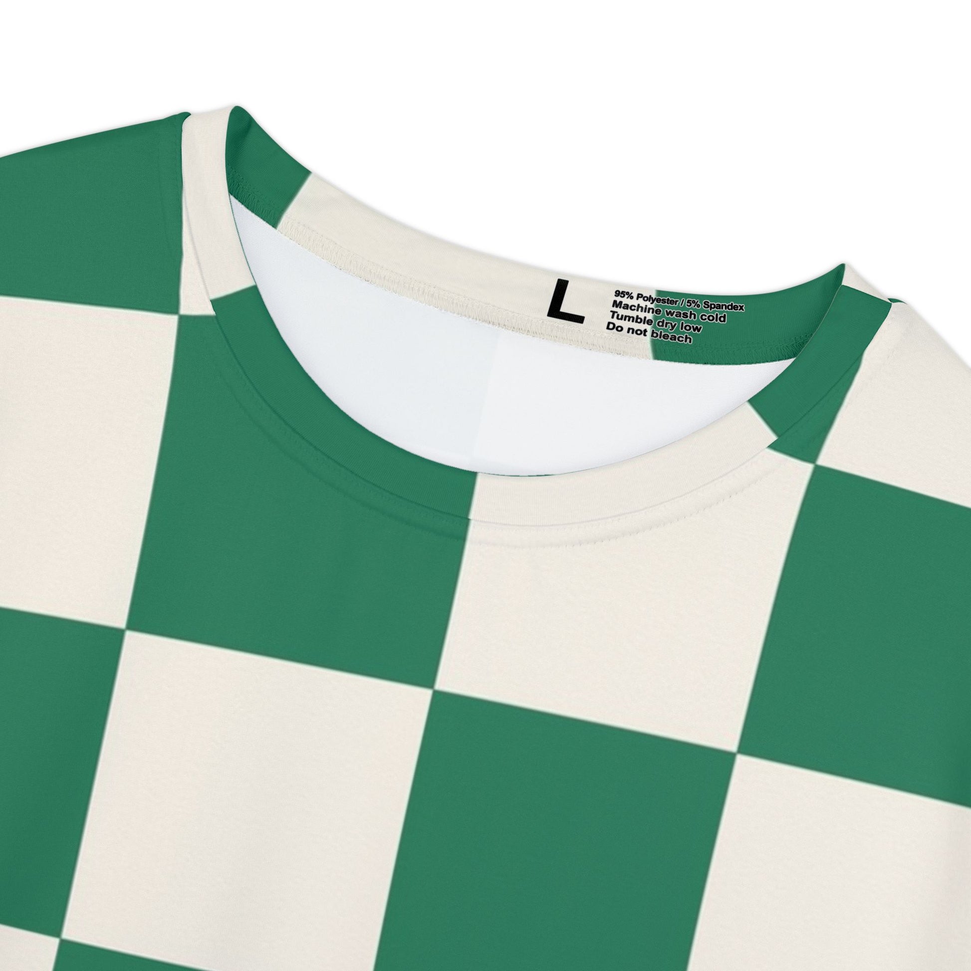 Checkerboard Dark Green Women's Short Sleeve Shirt (AOP), Artsulli - Art is Long, Life is Short, All Over Prints, , , , , , , 
