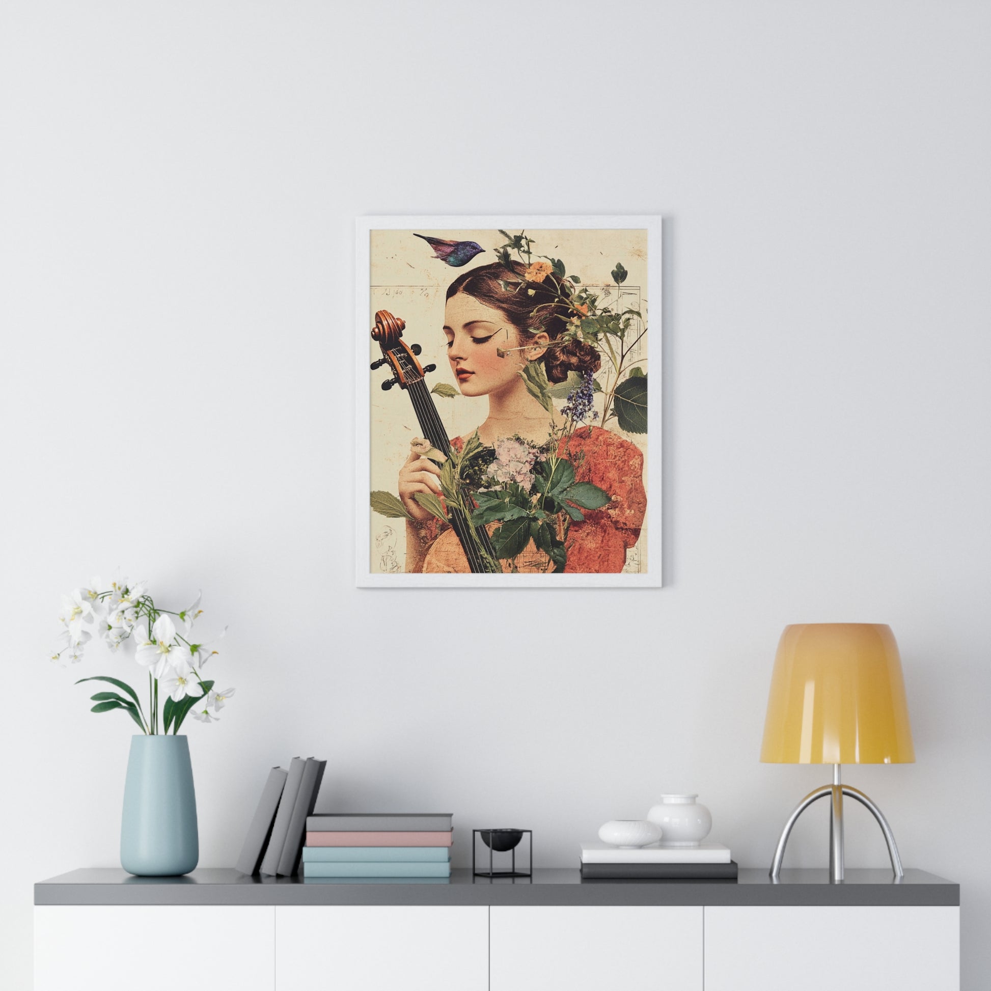 Woman With A Violin V Vertical Framed Poster, Artsulli - Art is Long, Life is Short, Poster, , , , , , , 