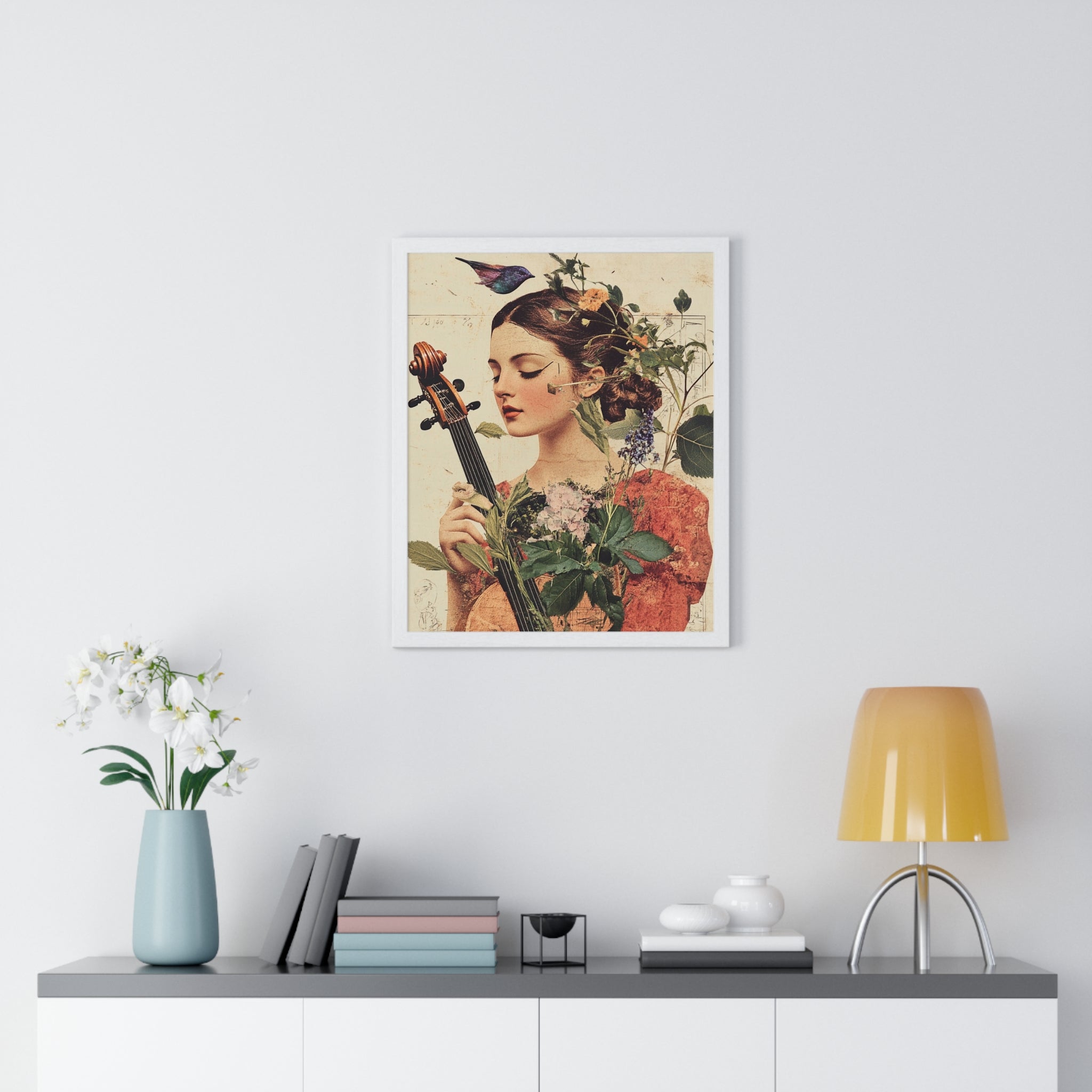 Woman With A Violin V Vertical Framed Poster, Artsulli - Art is Long, Life is Short, Poster, , , , , , , 
