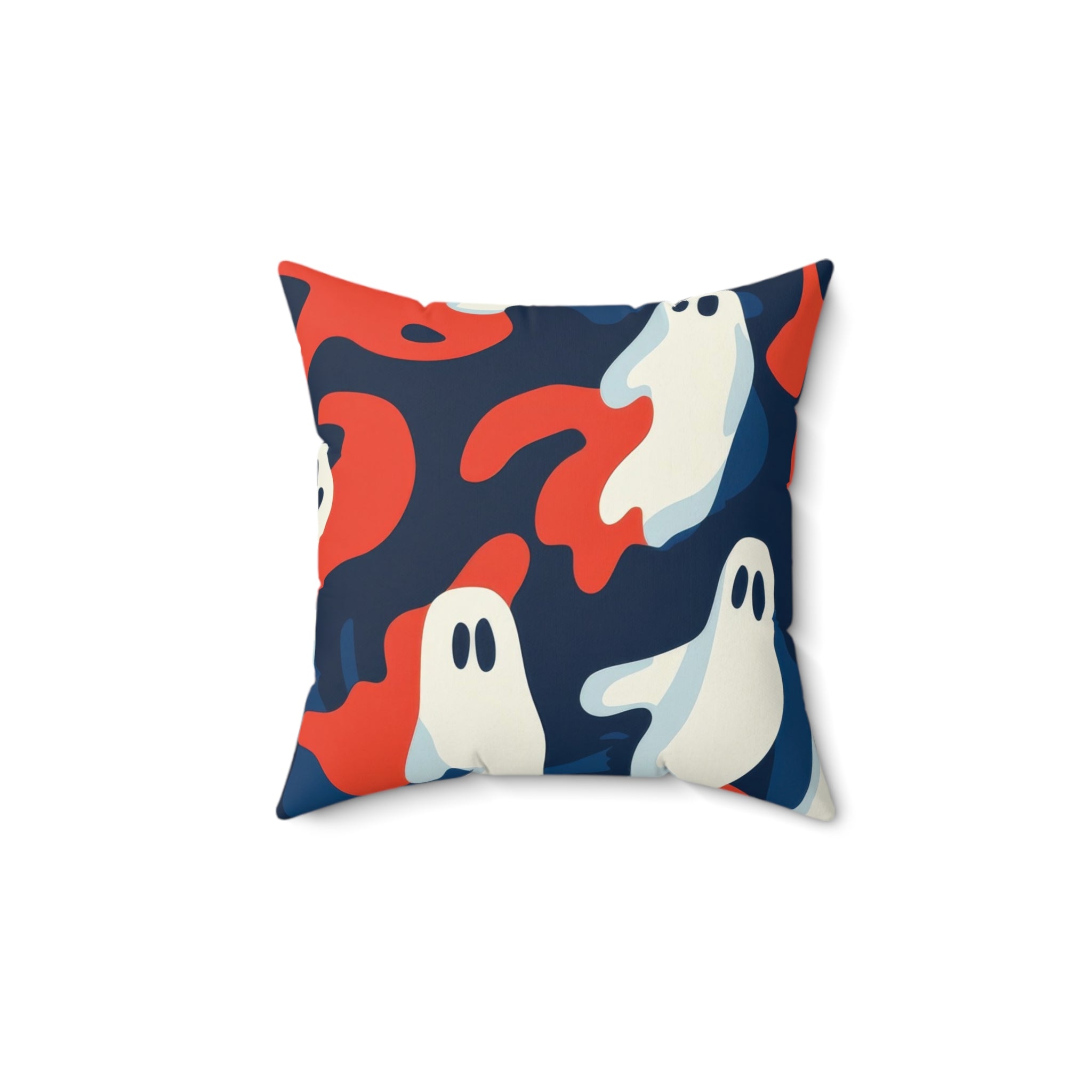 Camo Ghosts Spun Polyester Square Pillow, Artsulli - Art is Long, Life is Short, Home Decor, Size, 14" × 14", , , , , 15700120800755