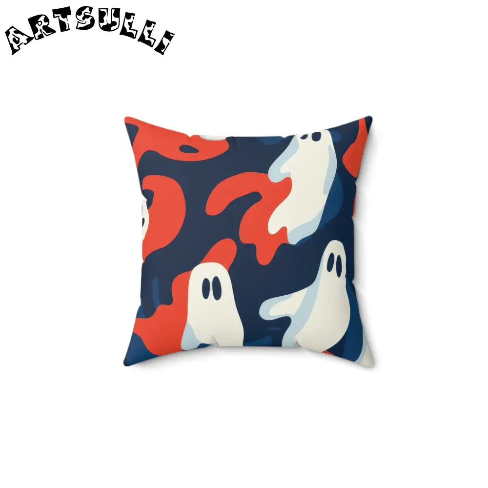 JAKKOUTTHEBXX Camo Ghosts Spun Polyester Square Pillow JAKKOUTTHEBXX