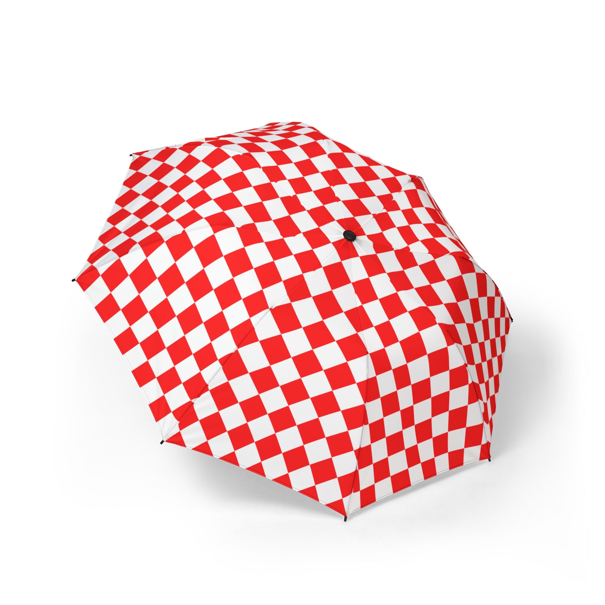 Checkerboard II Red and White Semi-Automatic Foldable Umbrella, Artsulli - Art is Long, Life is Short, Accessories, Size, One size, , , , , 29917191814220242757