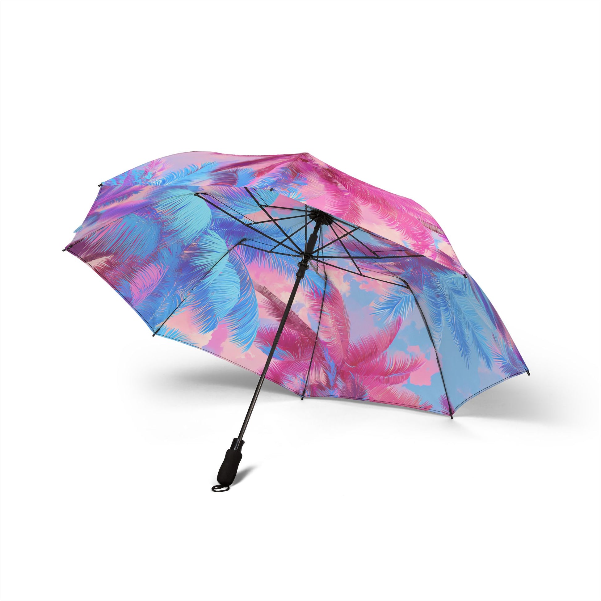 Ethereal Pastel Palms Semi-Automatic Foldable Umbrella, Artsulli - Art is Long, Life is Short, Accessories, , , , , , , 