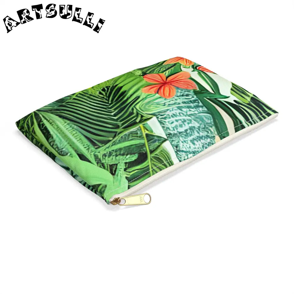 JAKKOUTTHEBXX Tropical bloom zippered pouch JAKKOUTTHEBXX Artsulli