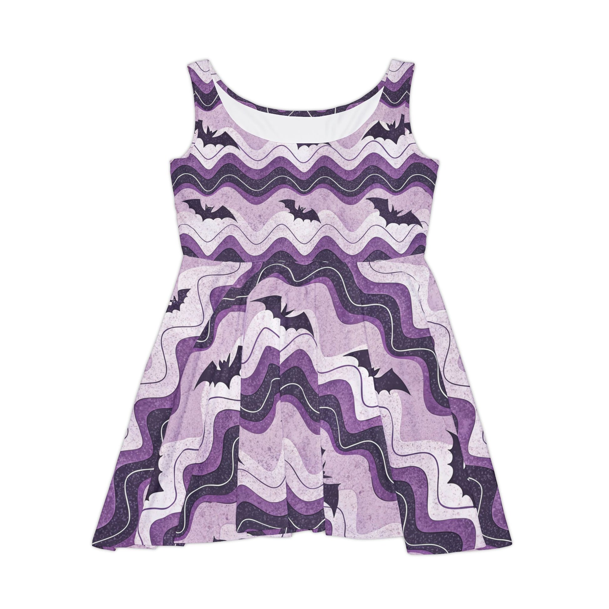 Bat Wave Women's Skater Dress (AOP), Artsulli - Art is Long, Life is Short, All Over Prints, Size, XS, , , , , 51653200238963