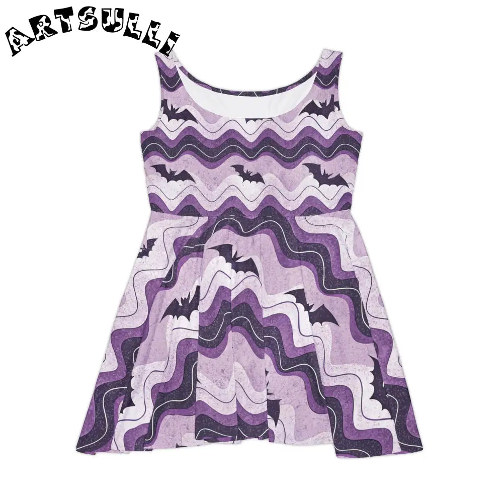 JAKKOUTTHEBXX Bat Wave Women’s Skater Dress (AOP) JAKKOUTTHEBXX