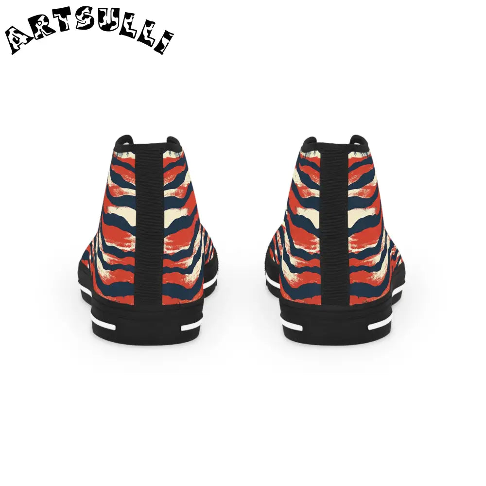 JAKKOUTTHEBXX Capricious Tiger Wave Men’s High Top Sneakers