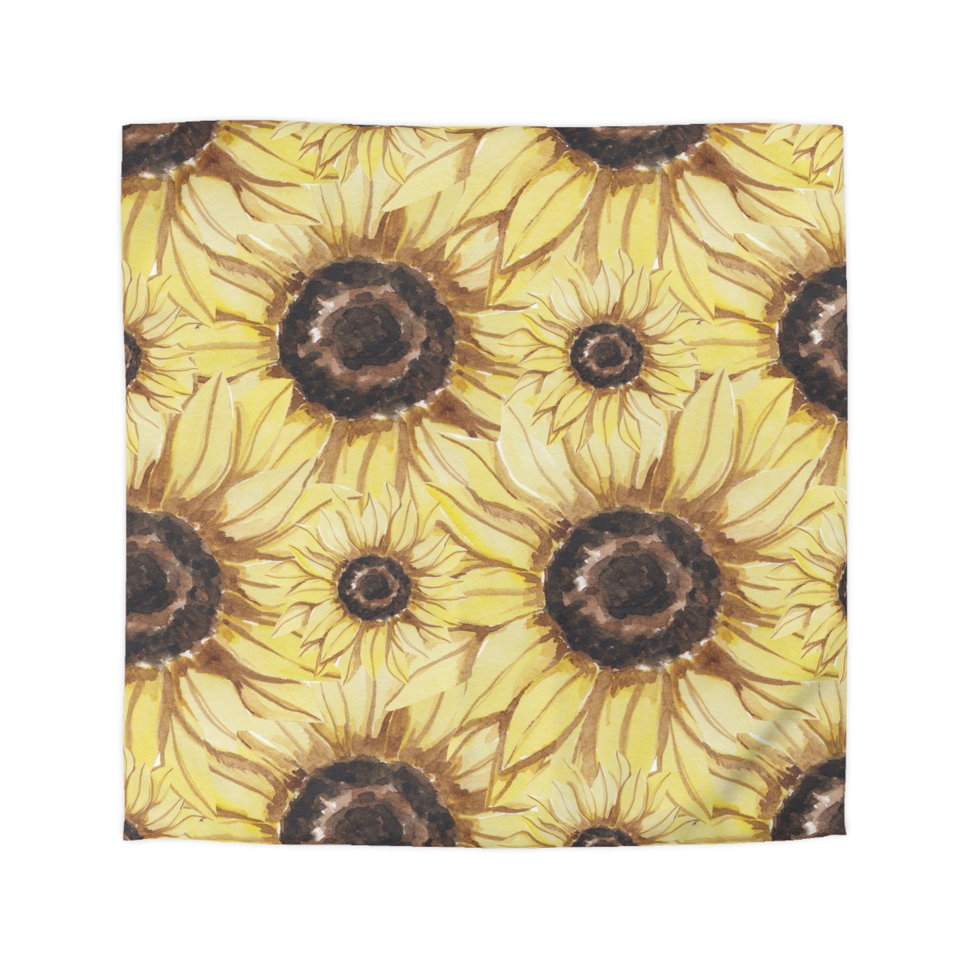 Retro Anime Sunflower Microfiber Duvet Cover, Artsulli - Art is Long, Life is Short, Home Decor, Size, Queen, Color, White, , , 26190204776951925688
