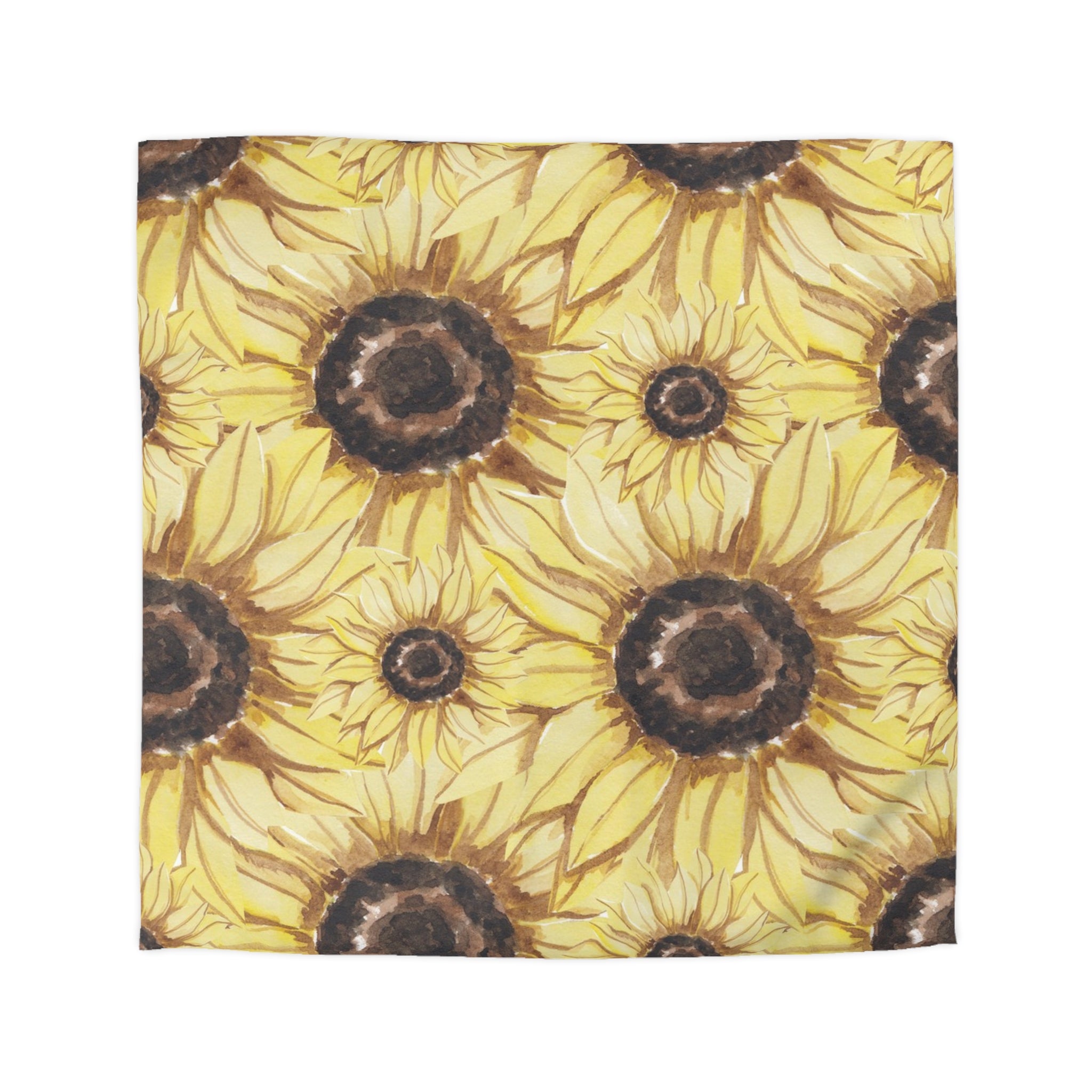 Retro Anime Sunflower Microfiber Duvet Cover, Artsulli - Art is Long, Life is Short, Home Decor, Size, Queen, Color, White, , , 26190204776951925688