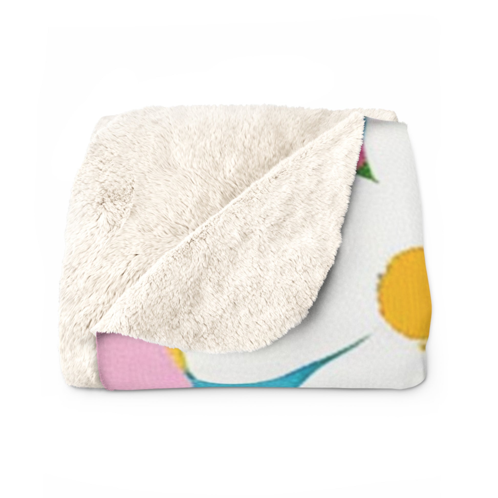 Flowers Multi-Color Sherpa Fleece Blanket, Artsulli - Art is Long, Life is Short, Home Decor, , , , , , , 