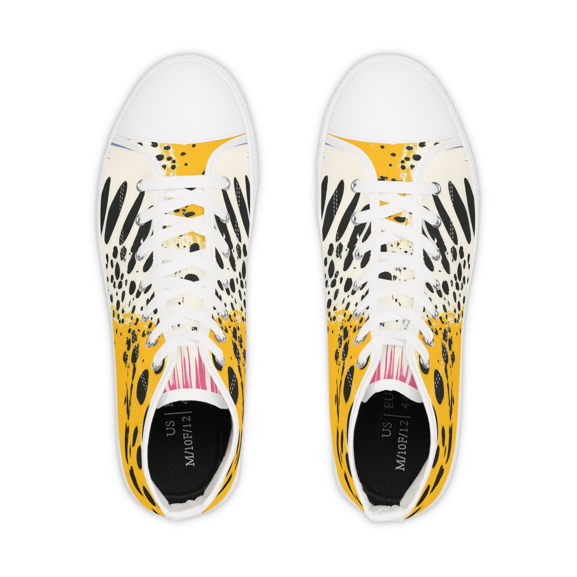 Rae Zebra Rhapsody Men's High Top Sneakers, Artsulli - Art is Long, Life is Short, Shoes, , , , , , , 