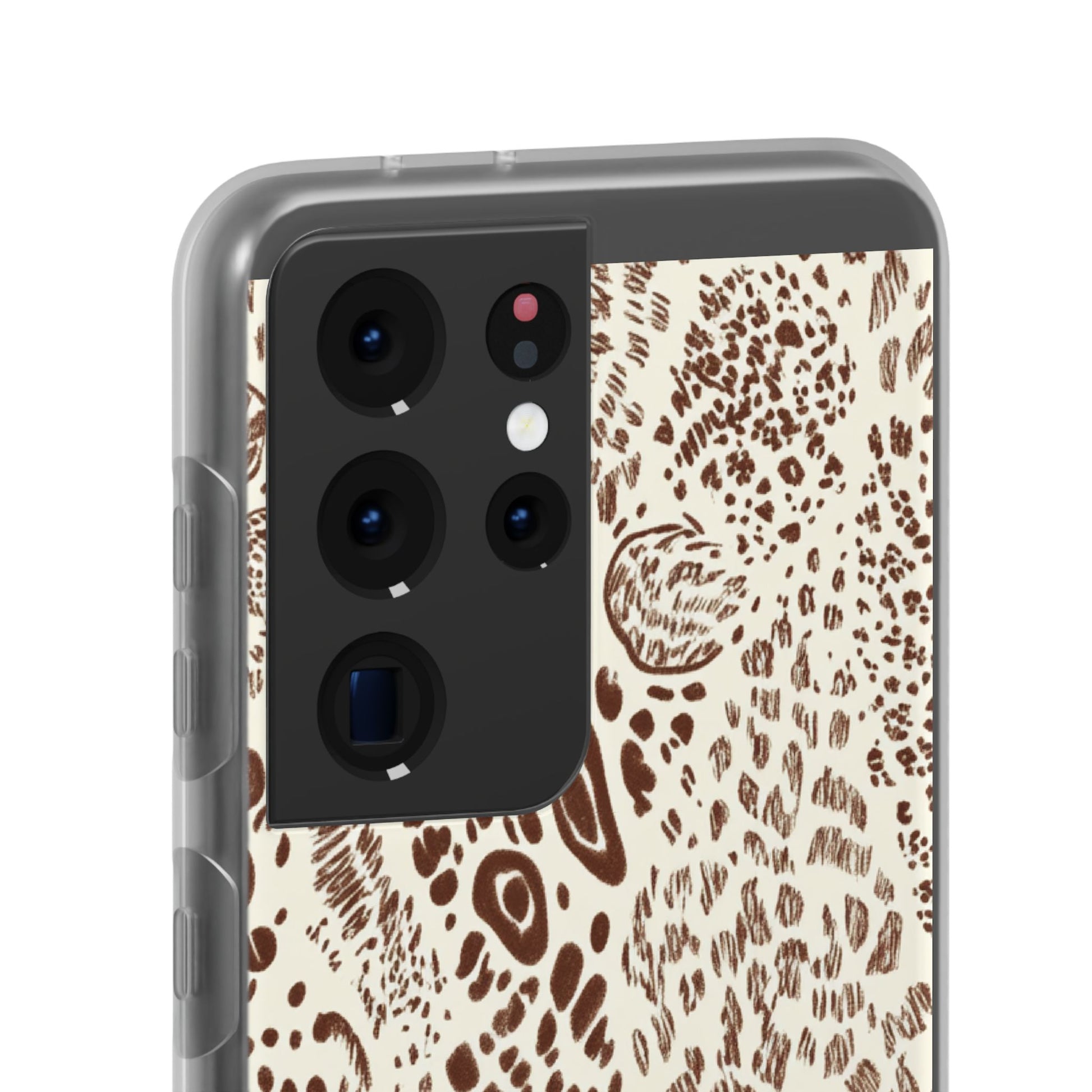 Brown Animal Print Flexi Case, Artsulli - Art is Long, Life is Short, Phone Case, , , , , , , 