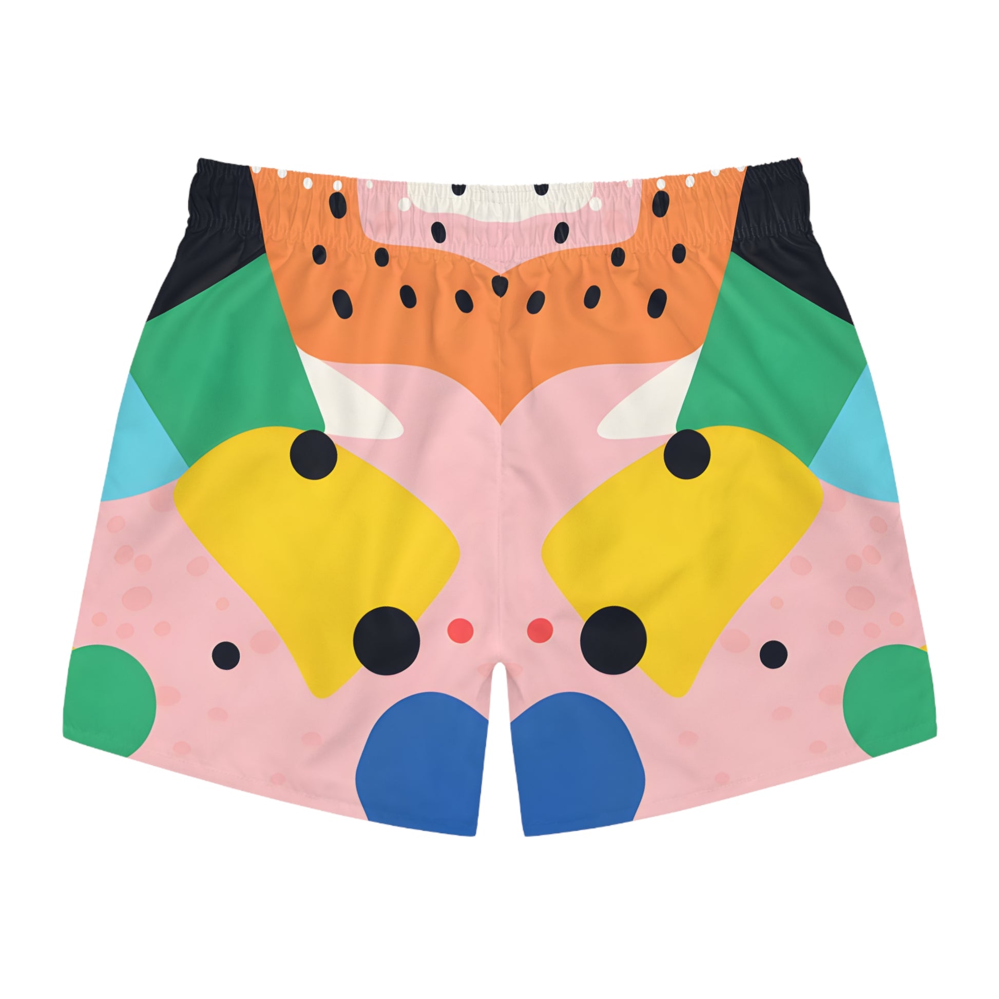 Colorful Abstract Shapes Swim Trunks (AOP), Artsulli - Art is Long, Life is Short, All Over Prints, , , , , , , 