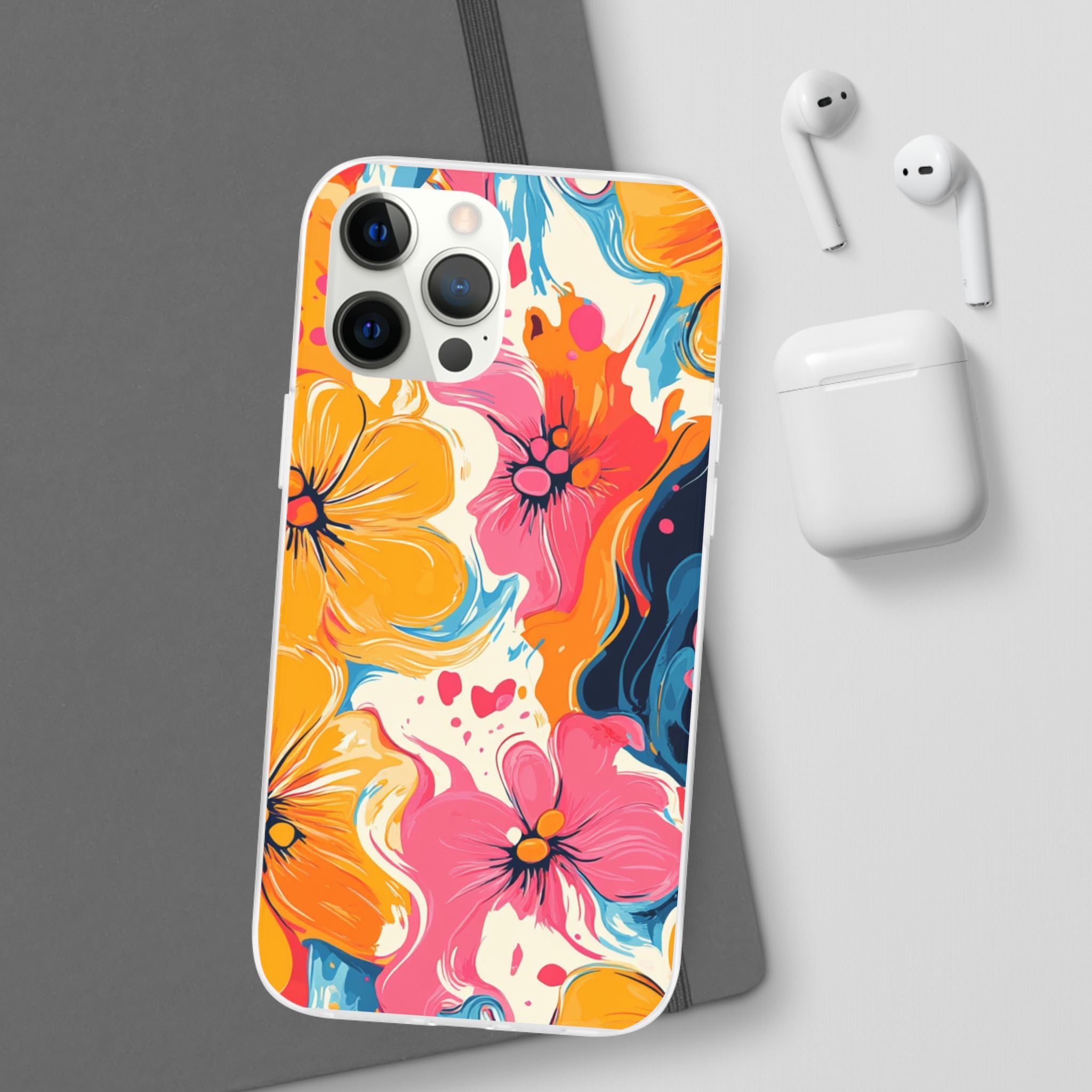 Vibrant Abstract Floral Flexi Case, Artsulli - Art is Long, Life is Short, Phone Case, , , , , , , 