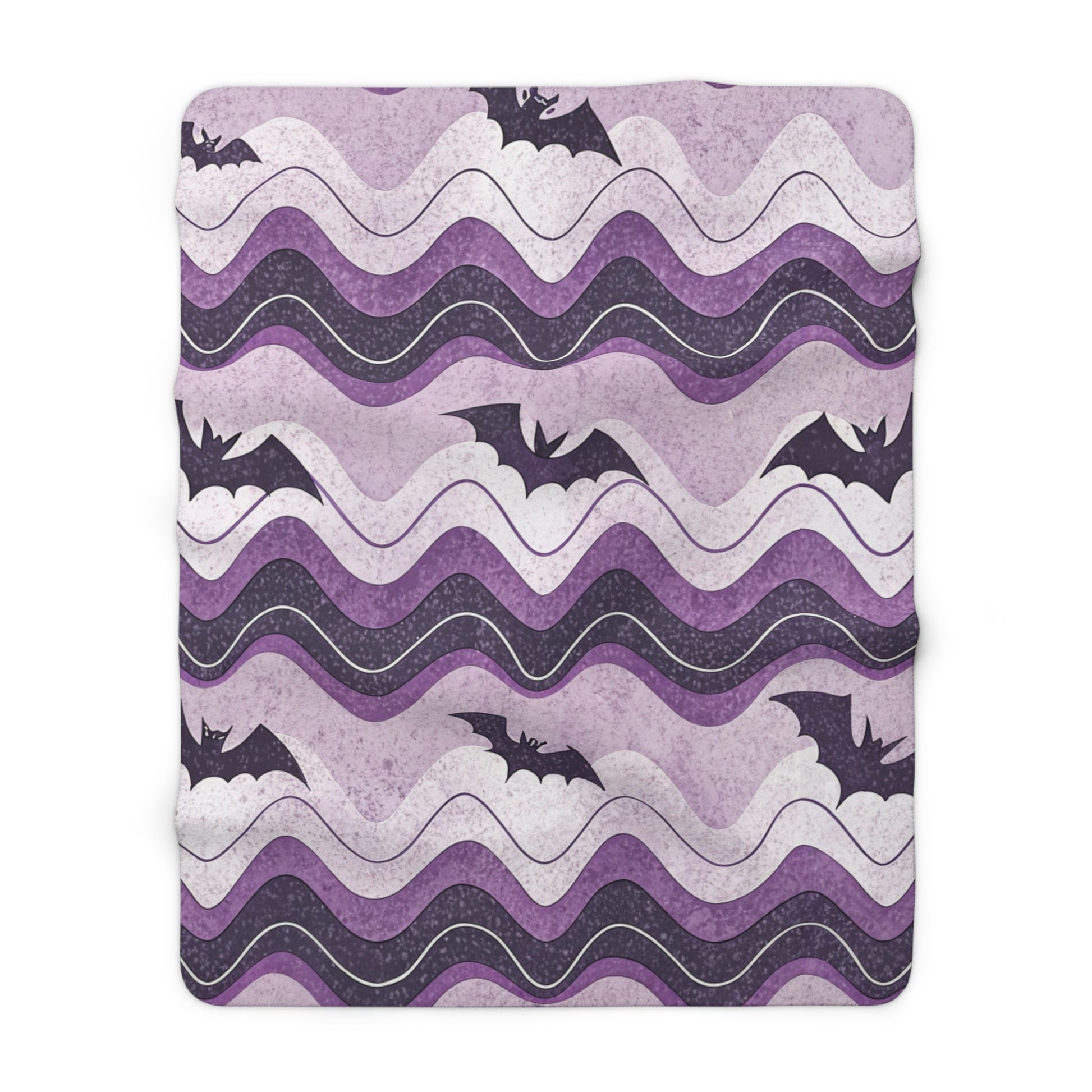 Bat Wave Sherpa Fleece Blanket, Artsulli - Art is Long, Life is Short, Home Decor, Size, 60" × 80", , , , , 43110373239193