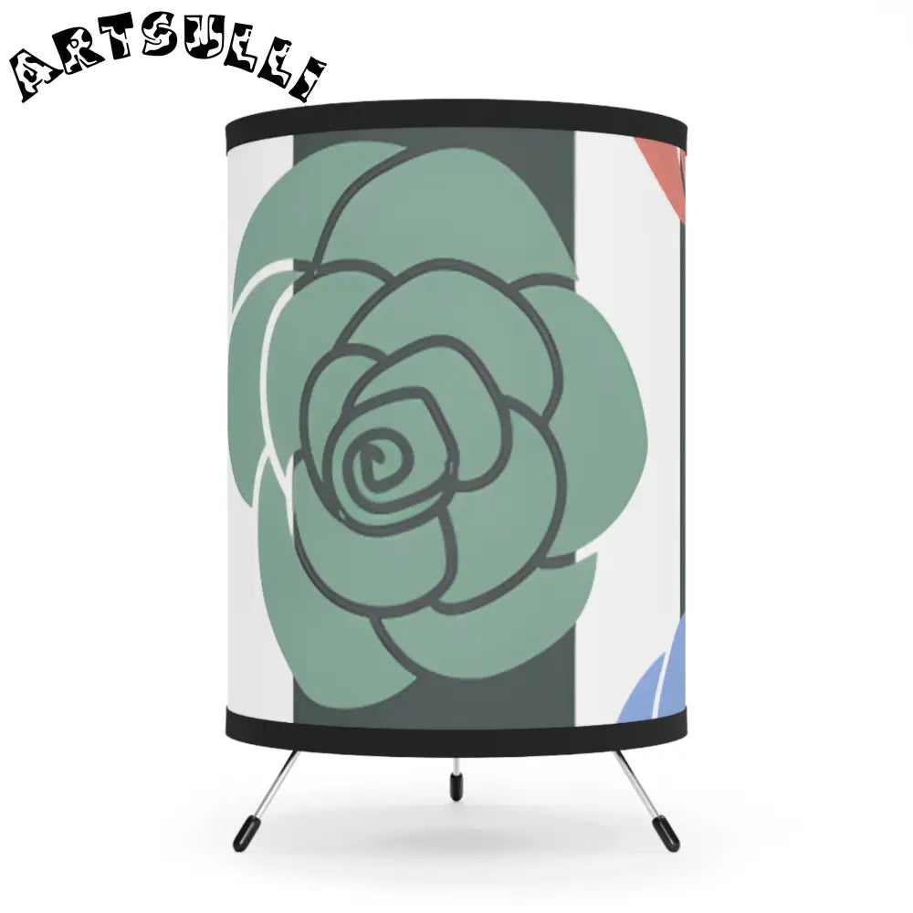 JAKKOUTTHEBXX Stripes x Roses Black and White Tripod Lamp