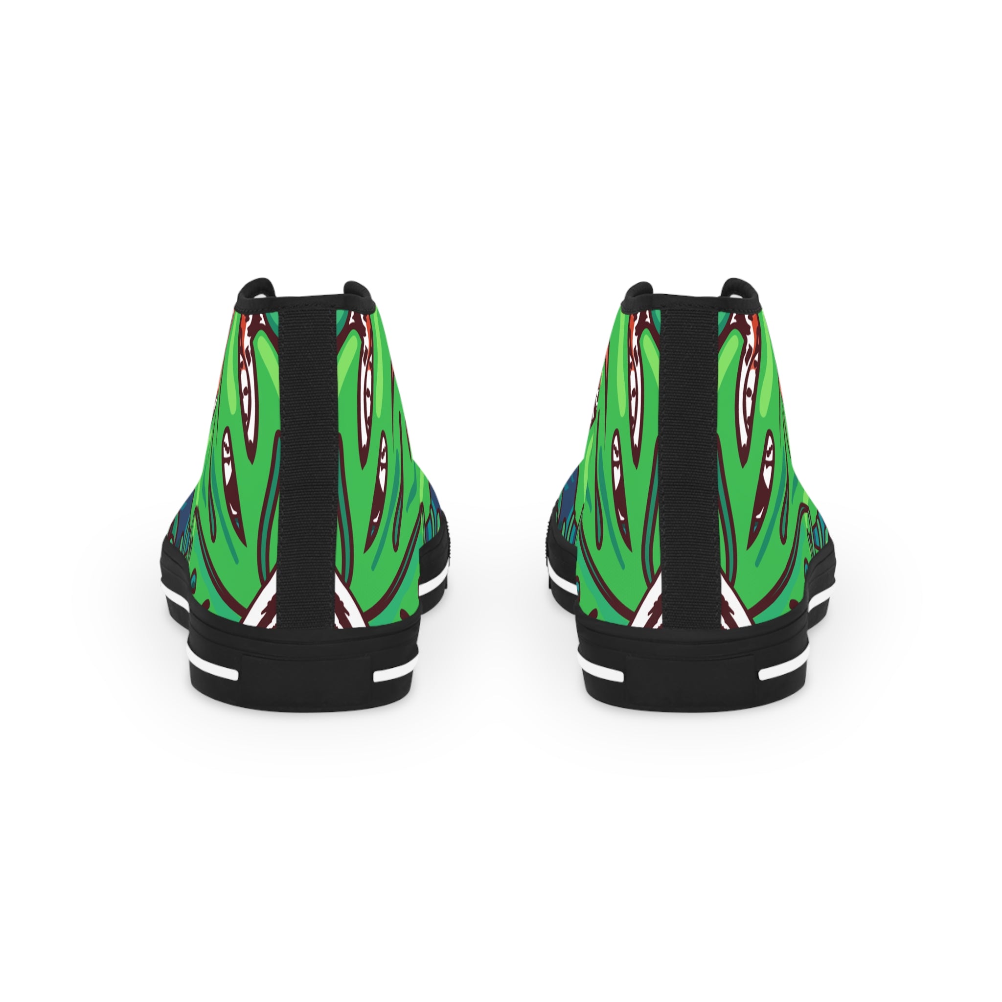 Tropical Jungle Tigers Green and Blue Men's High Top Sneakers, Artsulli - Art is Long, Life is Short, Shoes, , , , , , , 